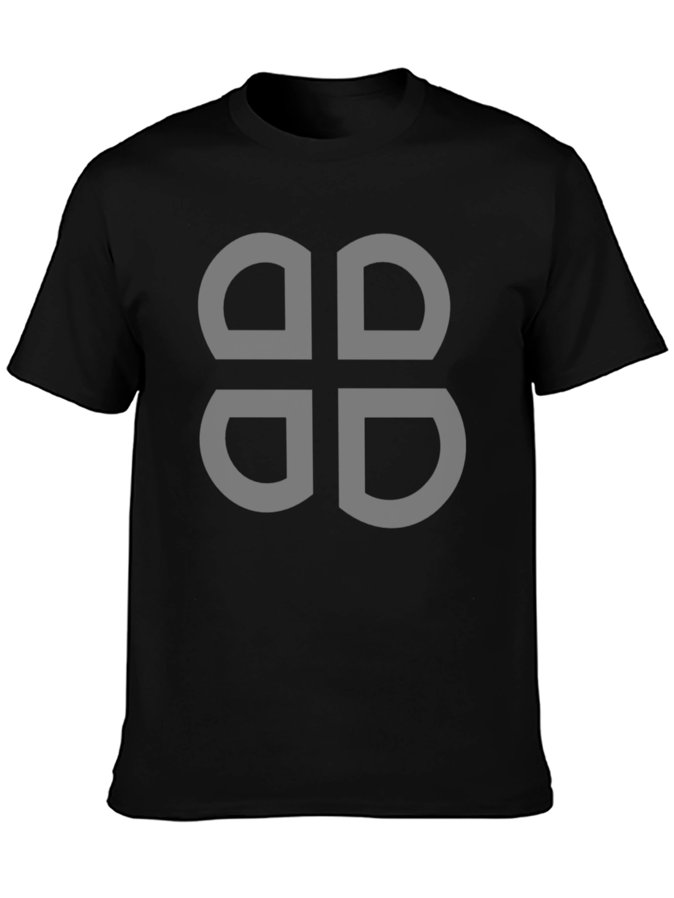 Abstract Symbol Graphic Tee - Mens Black Casual T-Shirt