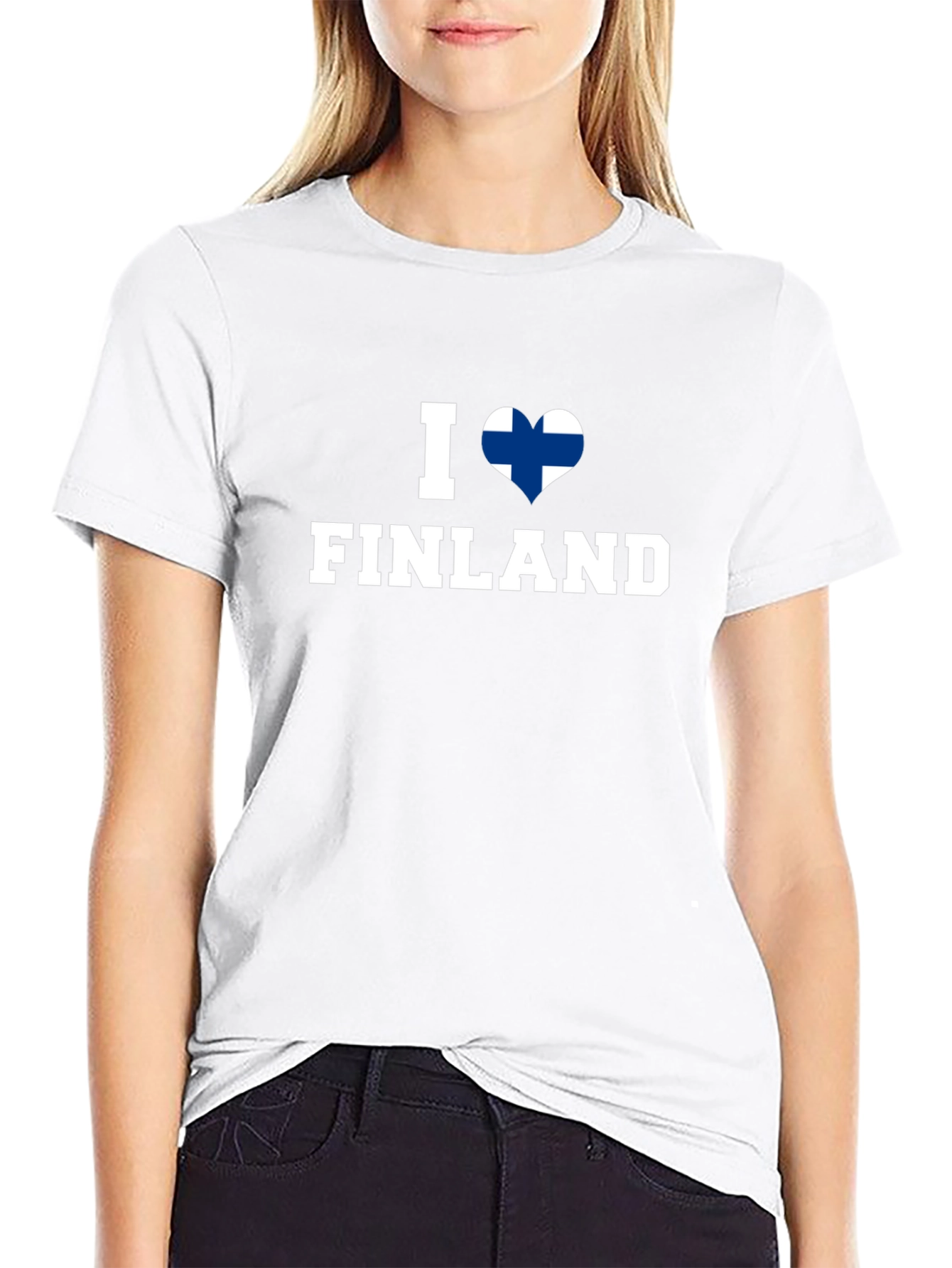 I Love Finland T-Shirt - Finnish Flag Heart