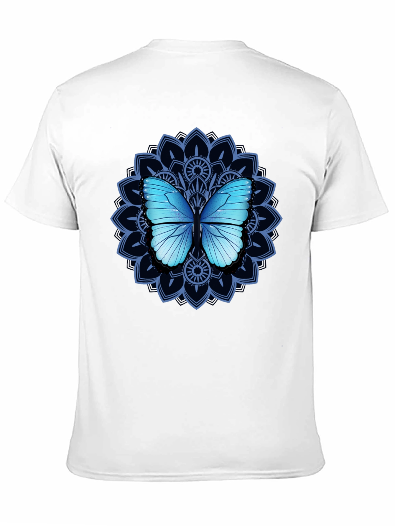 Butterfly Mandala Graphic Tee - Elegant Design