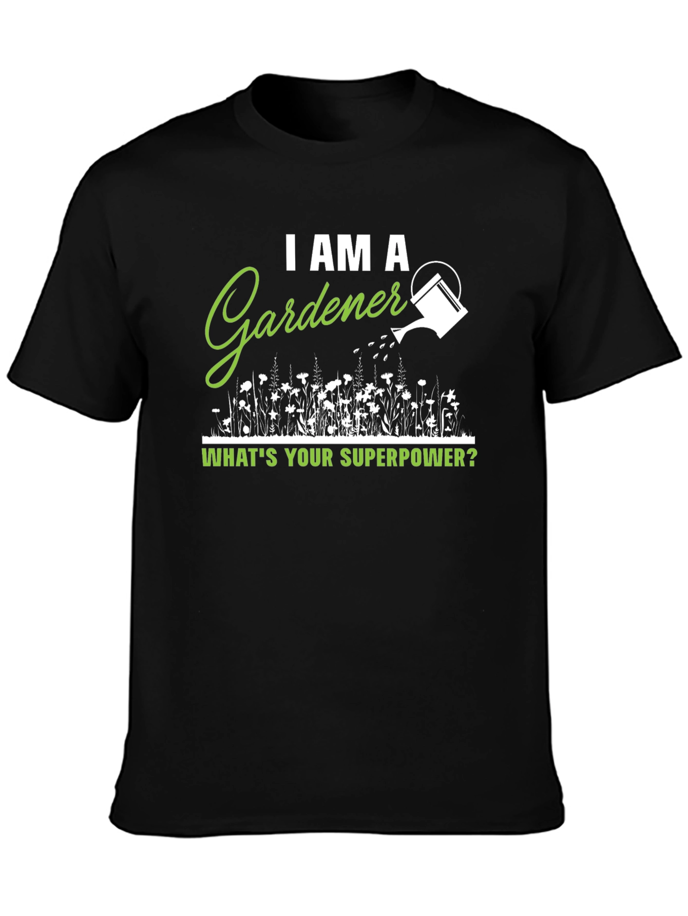 Gardener Superpower T-Shirt - Black Cotton Tee
