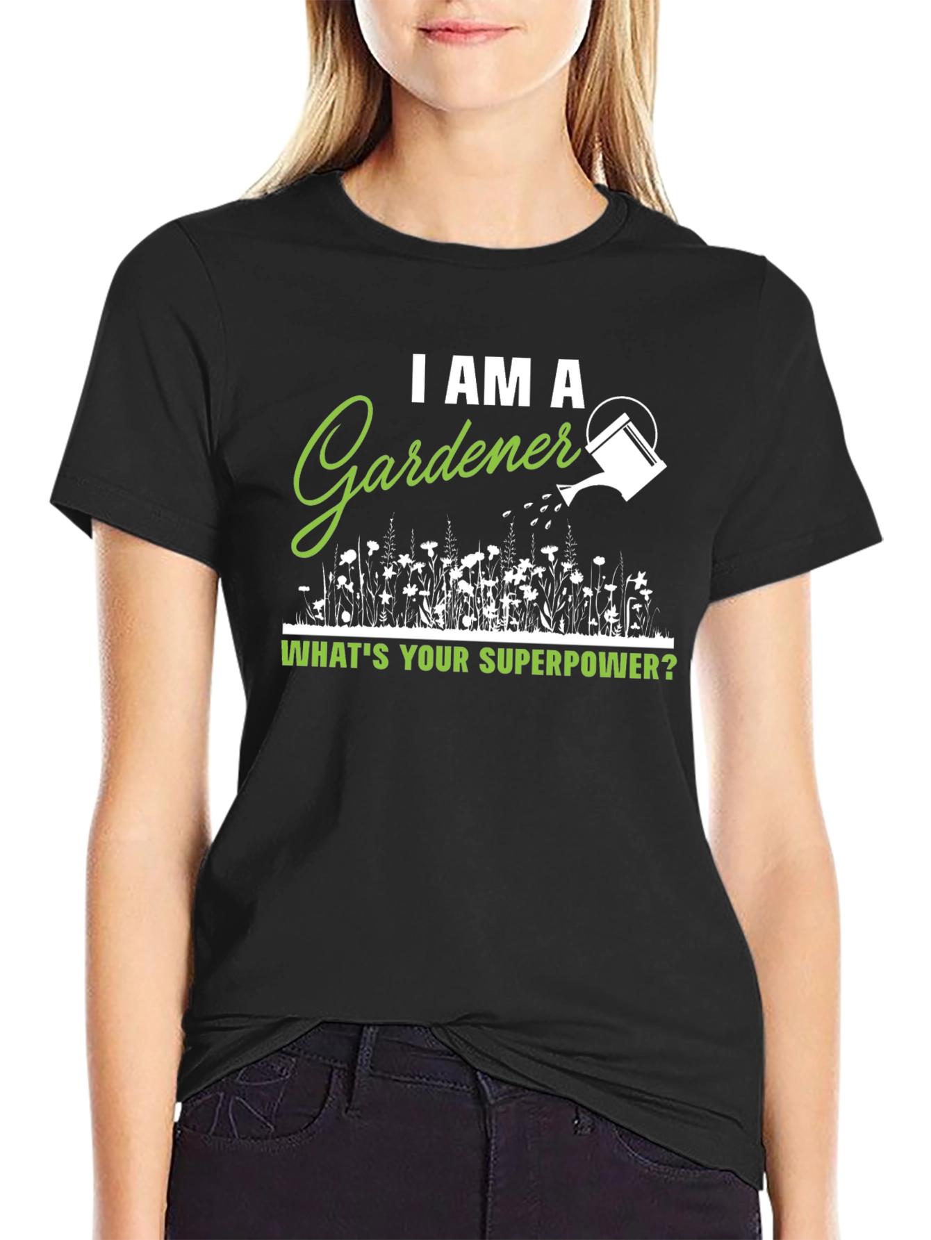 Gardener Superpower T-Shirt - Black Cotton Tee