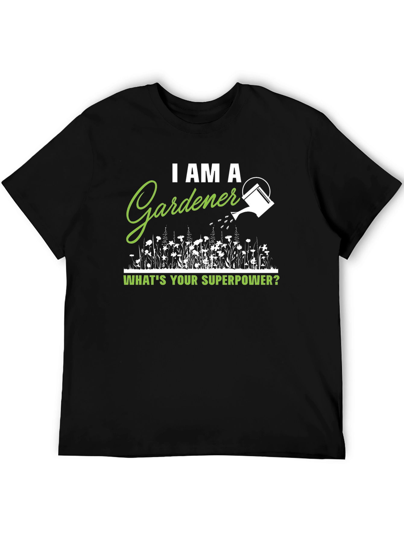 Gardener Superpower T-Shirt - Black Cotton Tee