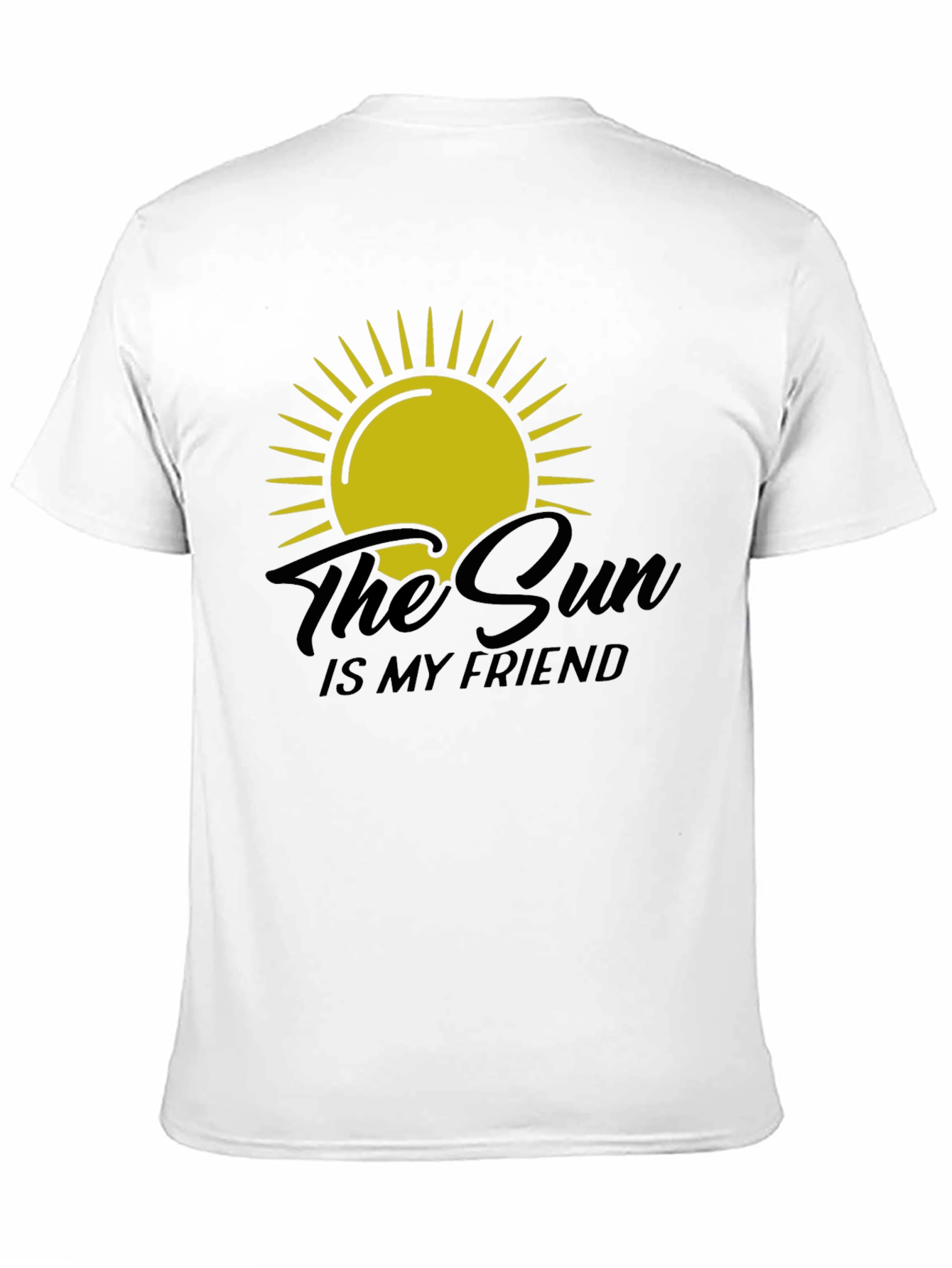 The Sun Is My Friend Black Graphic Tee