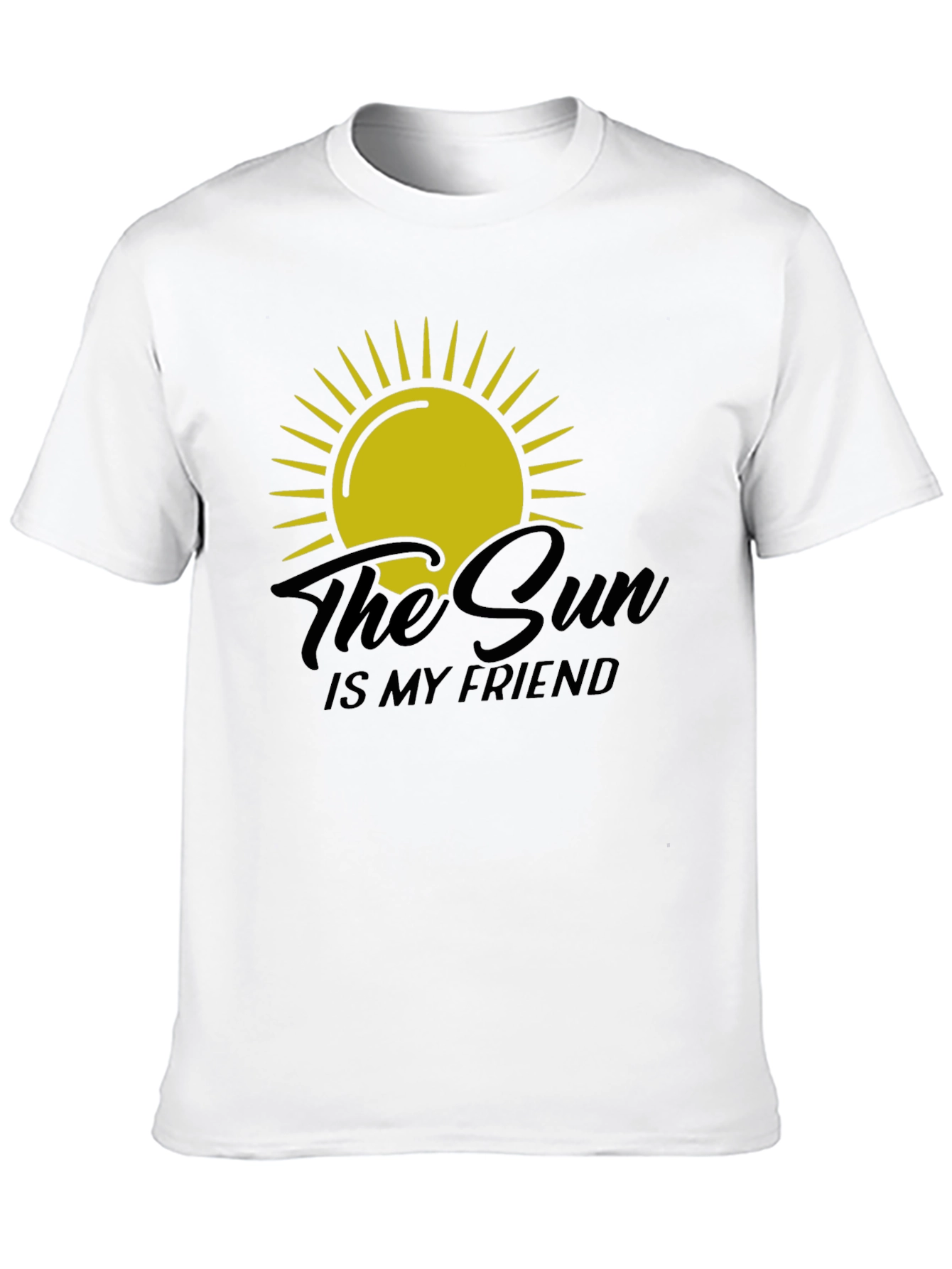 The Sun Is My Friend Black Graphic Tee