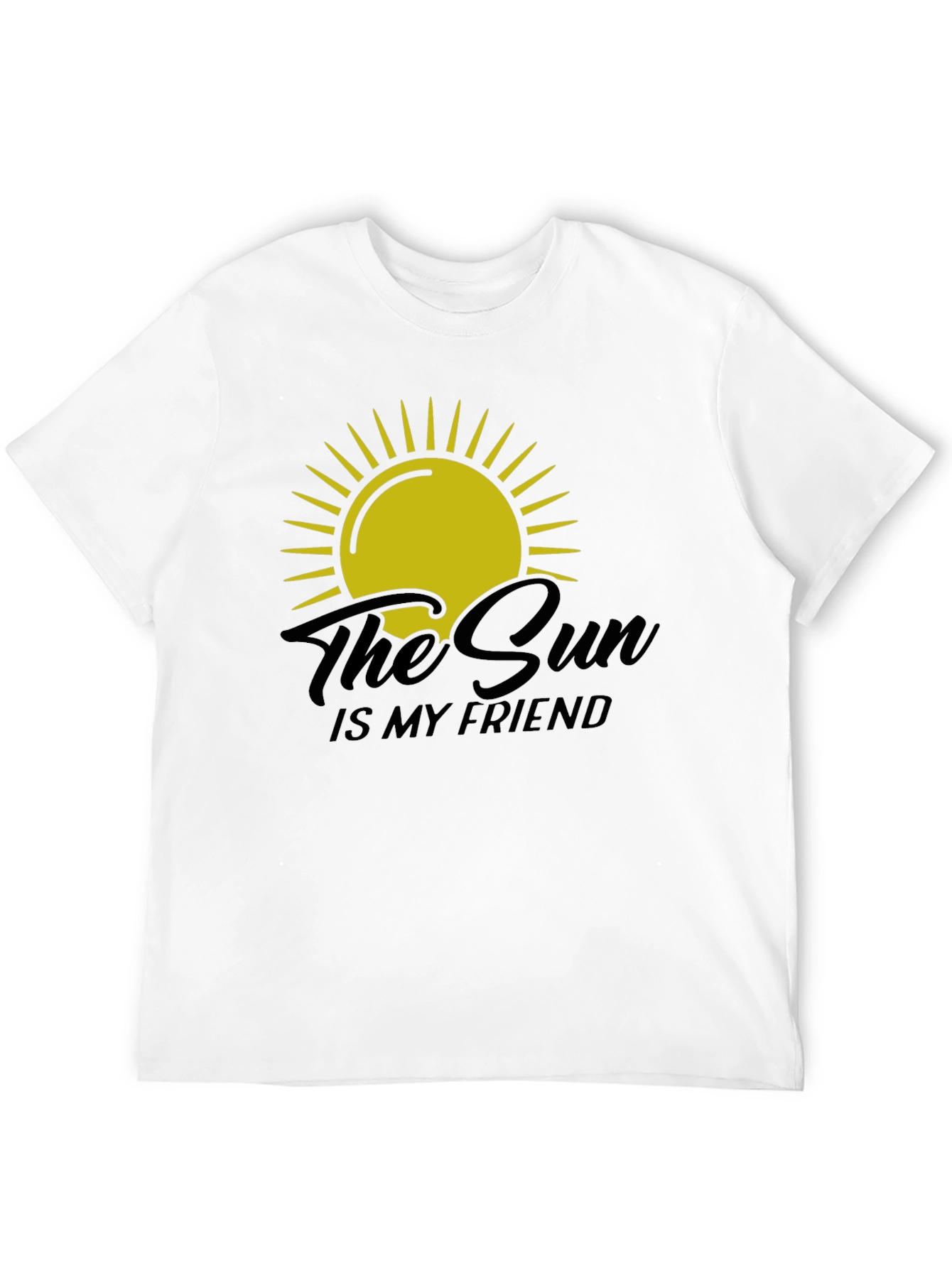 The Sun Is My Friend Black Graphic Tee