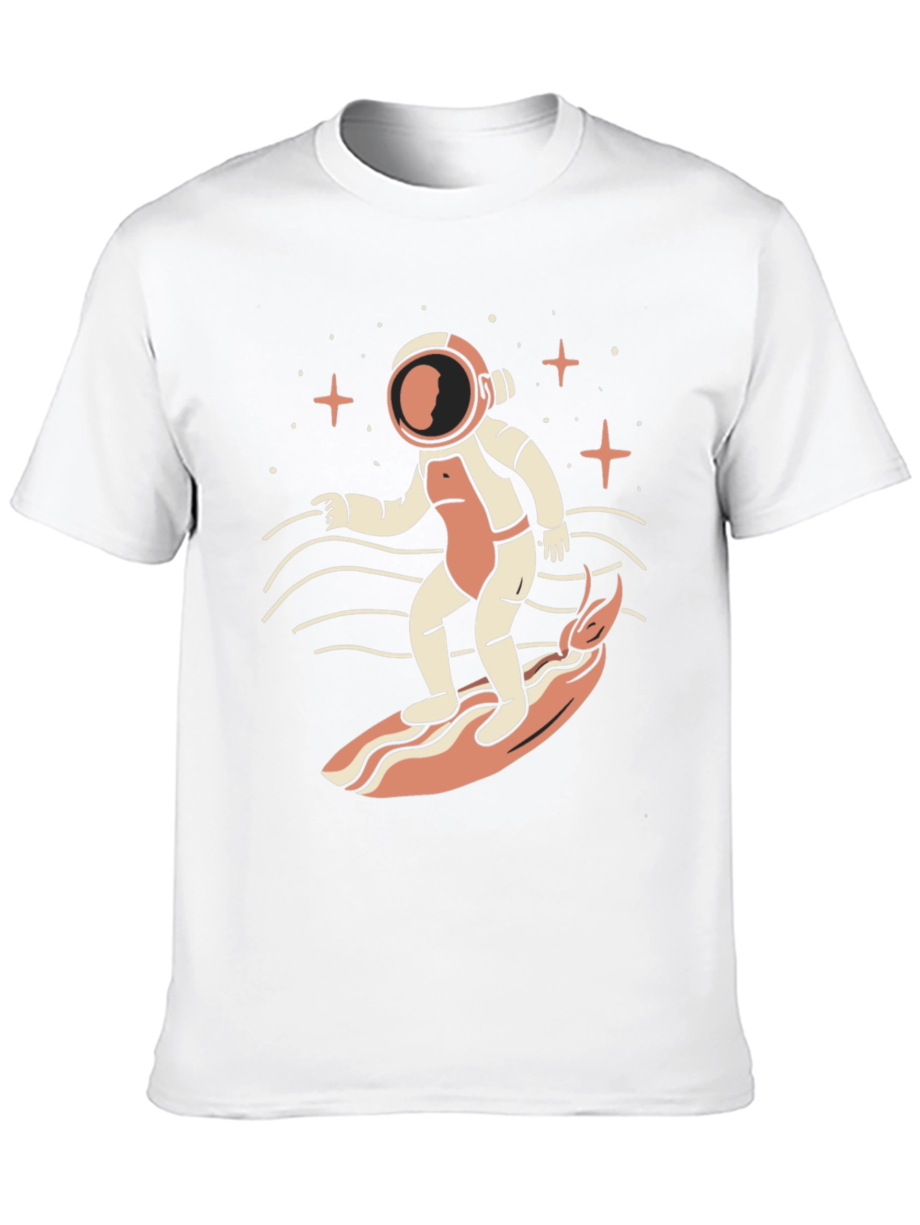 Astronaut Surfing Graphic T-Shirt