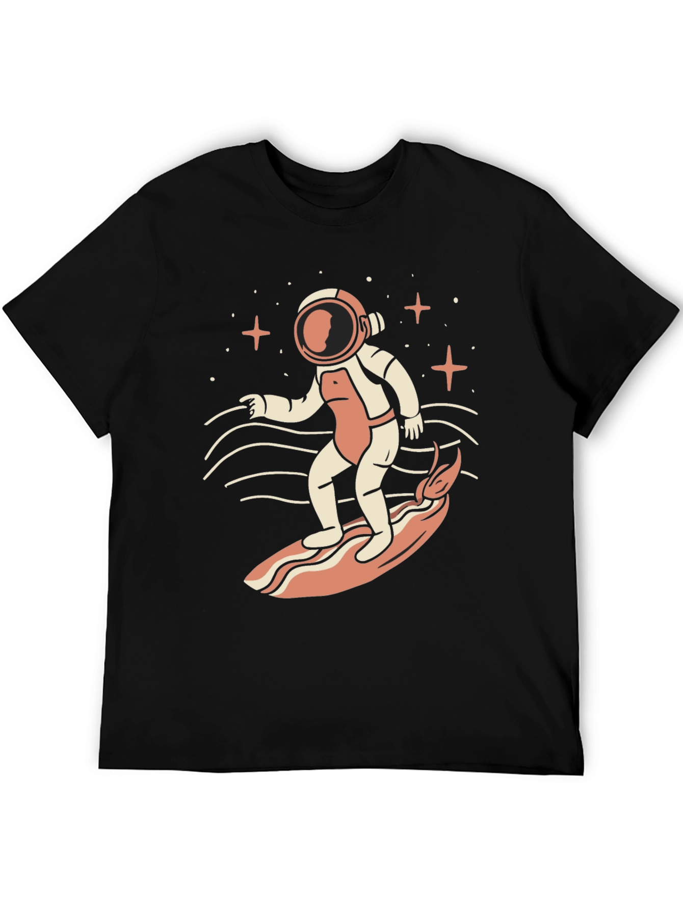 Astronaut Surfing Graphic T-Shirt