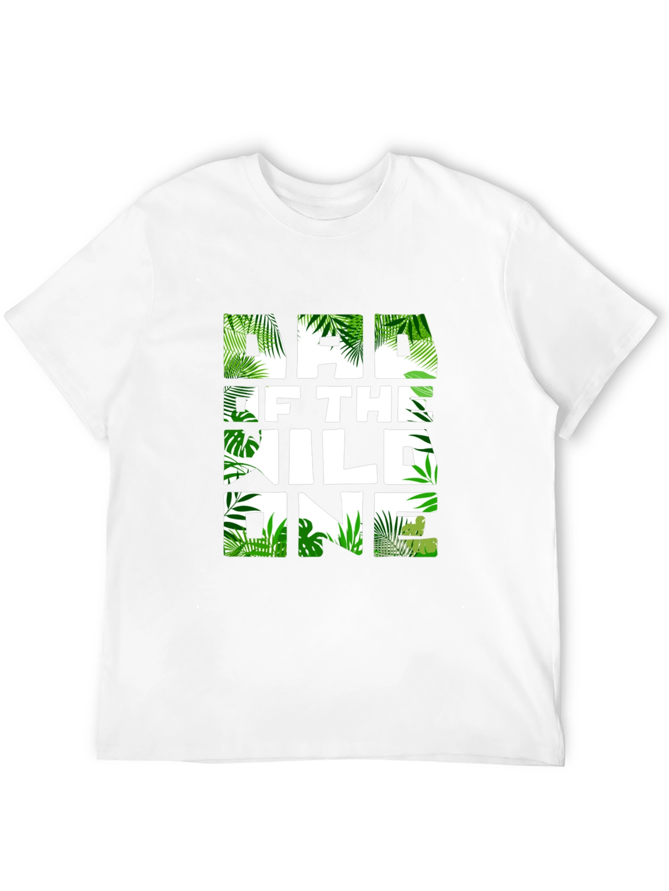 Dad of the Wild One Jungle Print T-Shirt