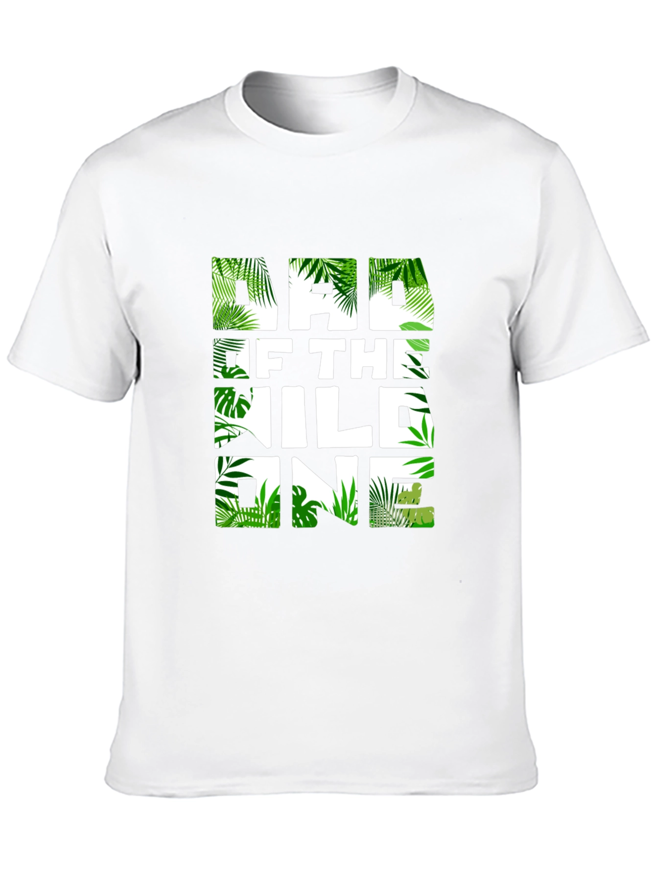 Dad of the Wild One Jungle Print T-Shirt