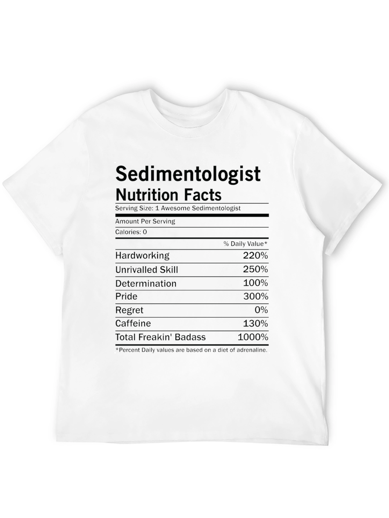 Sedimentologist Nutrition Facts T-Shirt