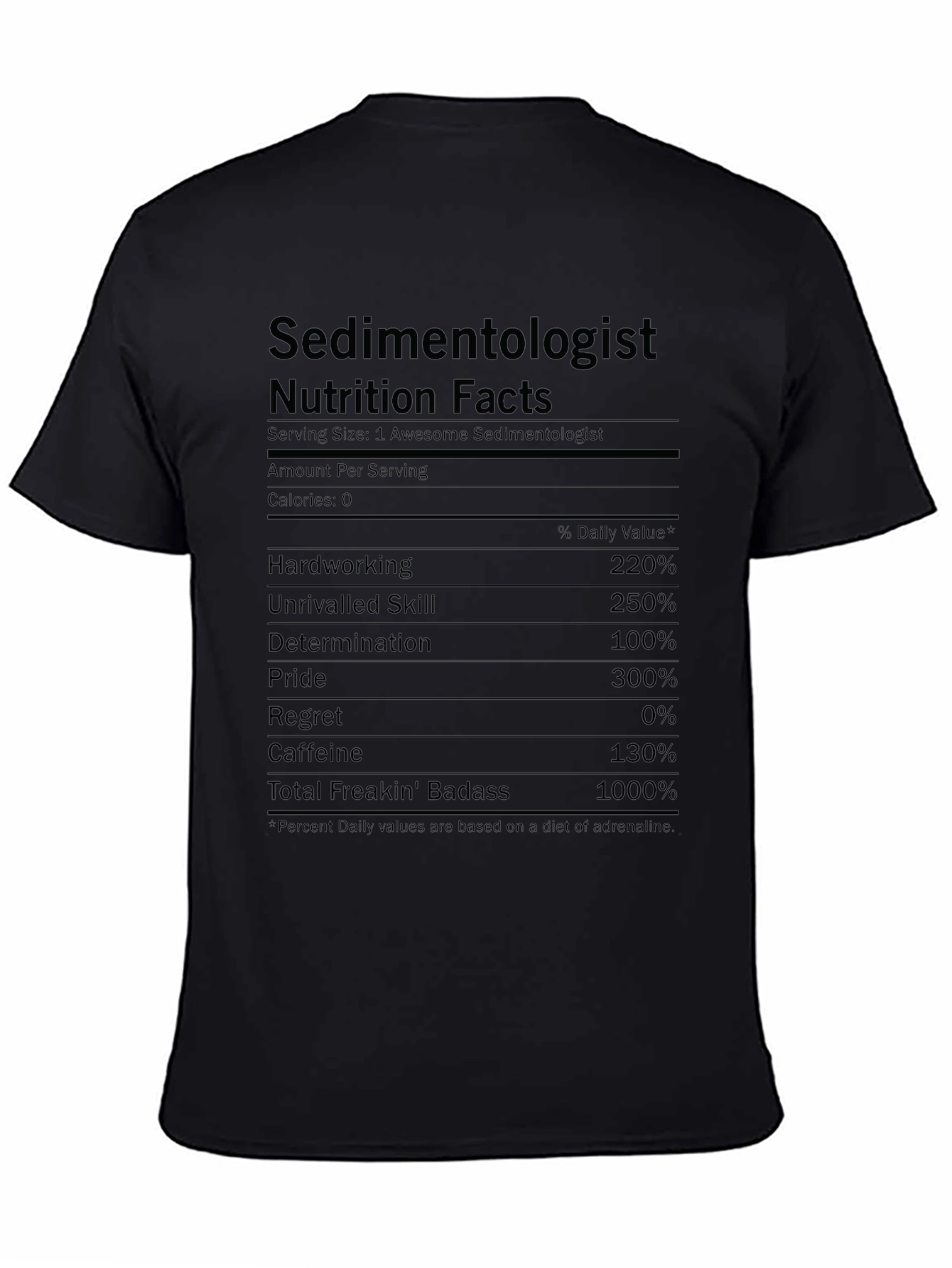 Sedimentologist Nutrition Facts T-Shirt