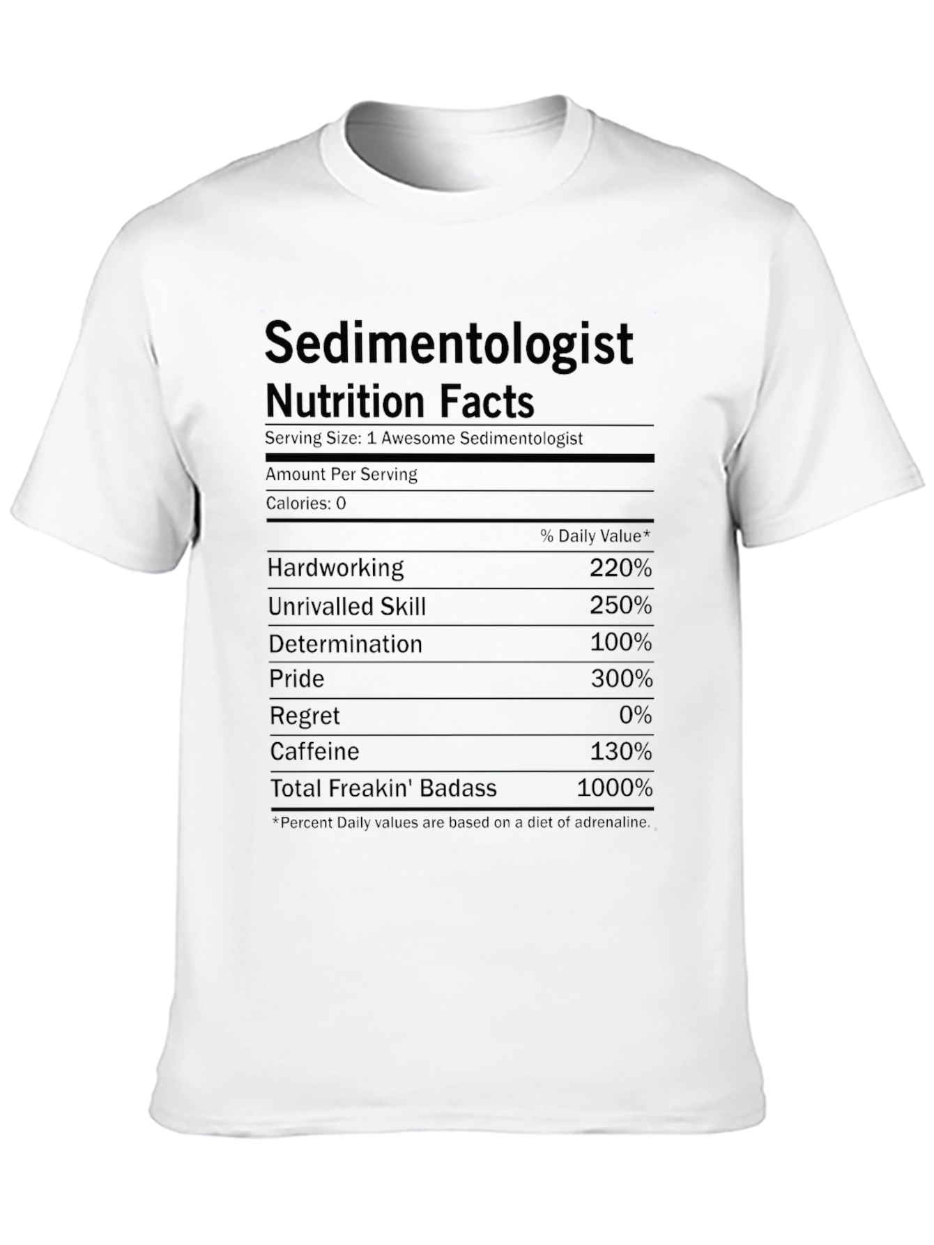 Sedimentologist Nutrition Facts T-Shirt