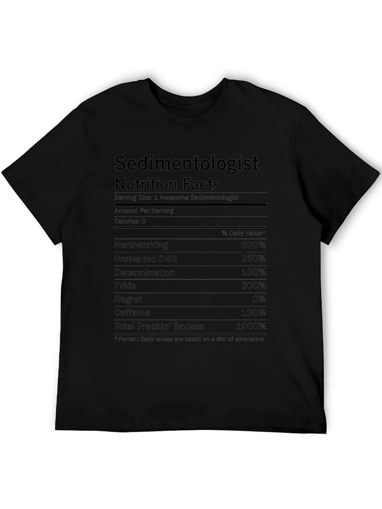 Sedimentologist Nutrition Facts T-Shirt