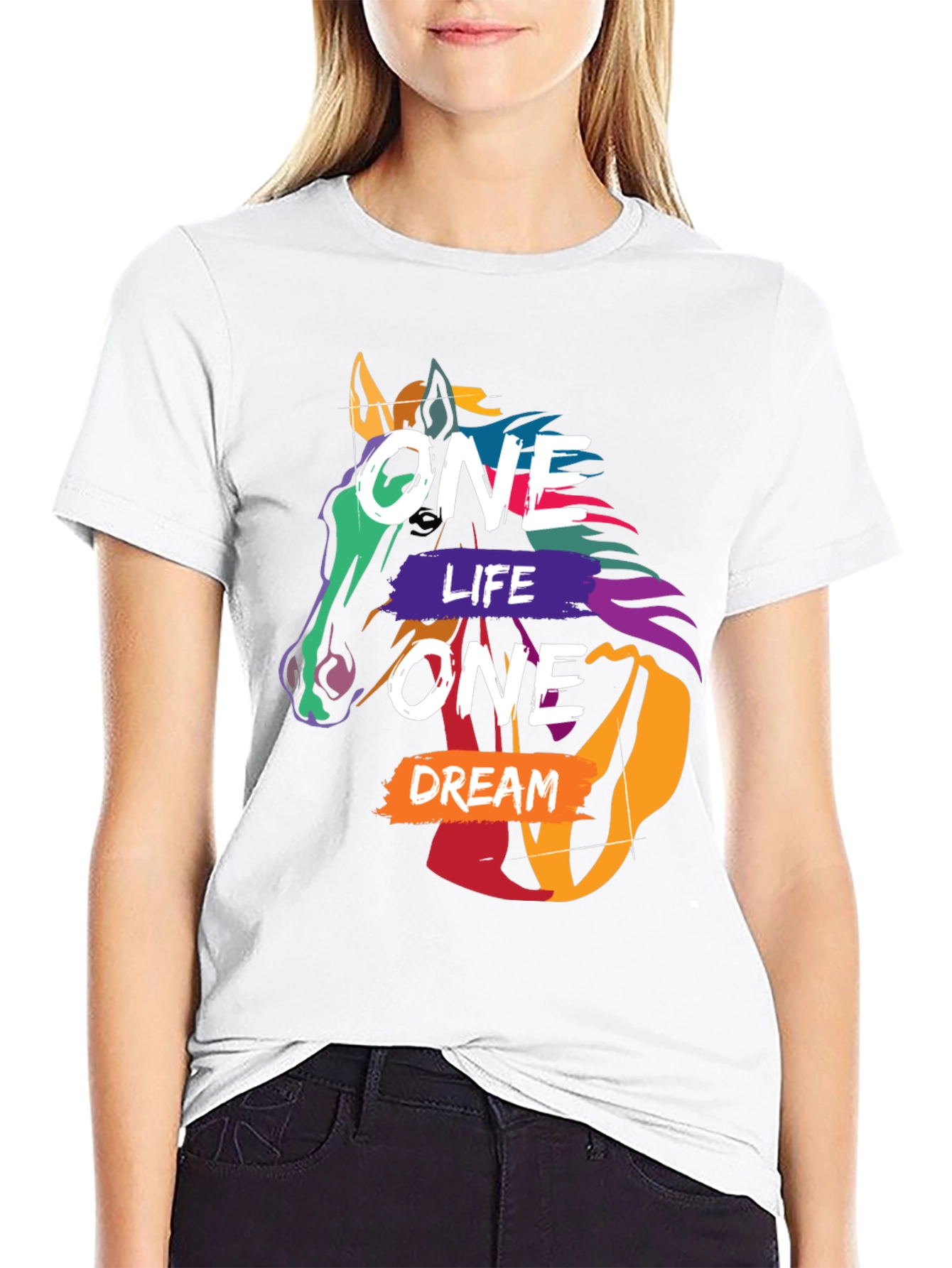 One Life One Dream Horse Graphic Tee