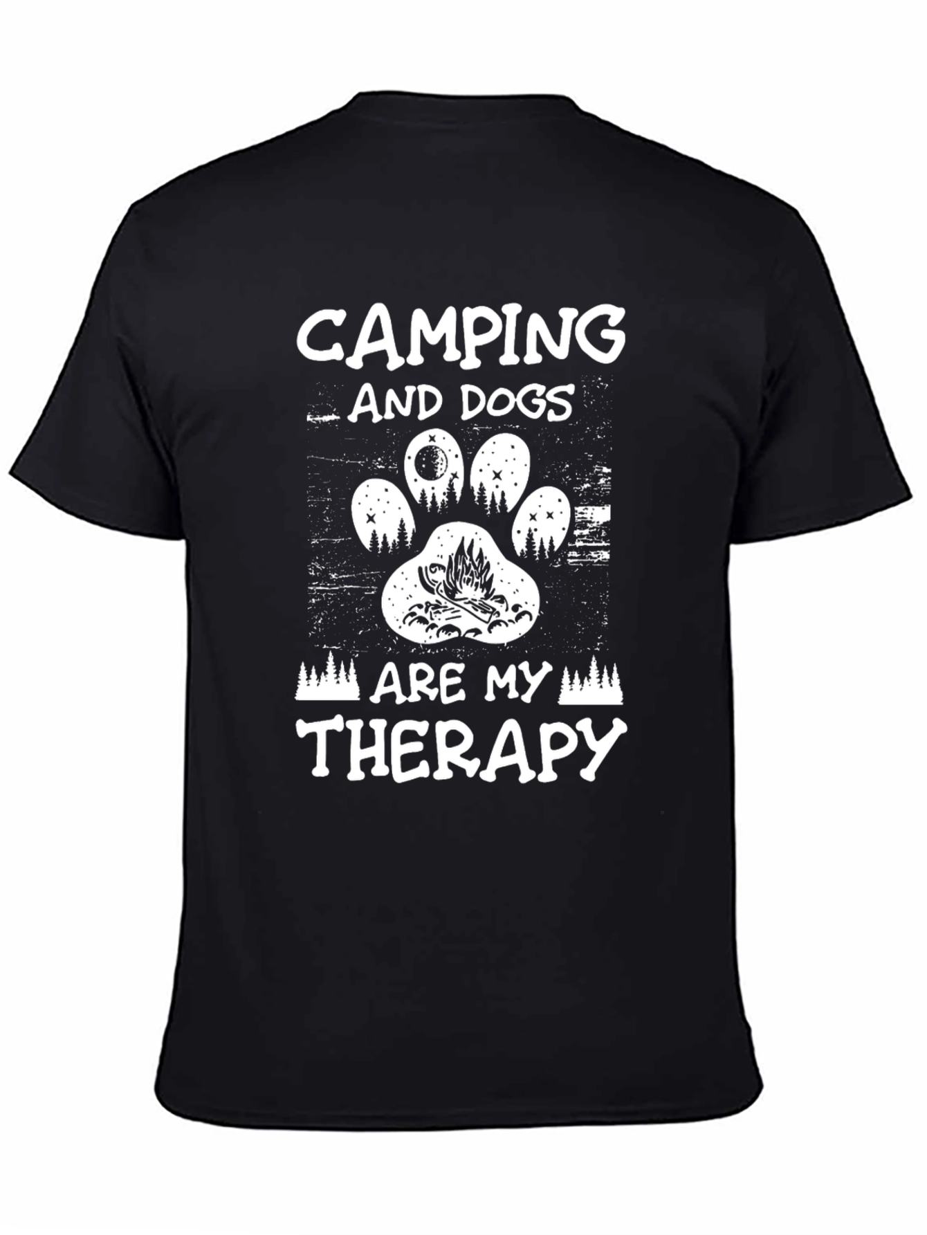 Camping and Dogs Therapy T-Shirt | Funny Camping Dog Lover Tee | Outdoor Graphic Shirt | Dog Lover Gift | Free Shipping $50+