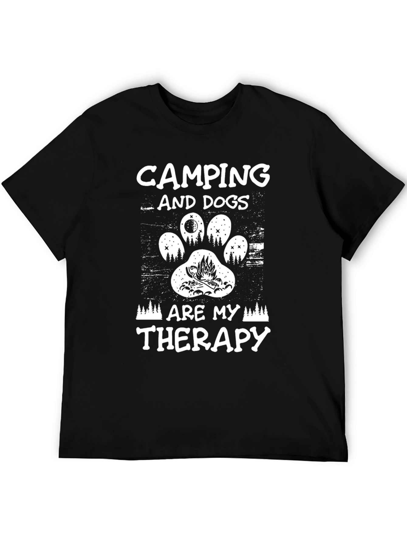 Camping and Dogs Therapy T-Shirt | Funny Camping Dog Lover Tee | Outdoor Graphic Shirt | Dog Lover Gift | Free Shipping $50+