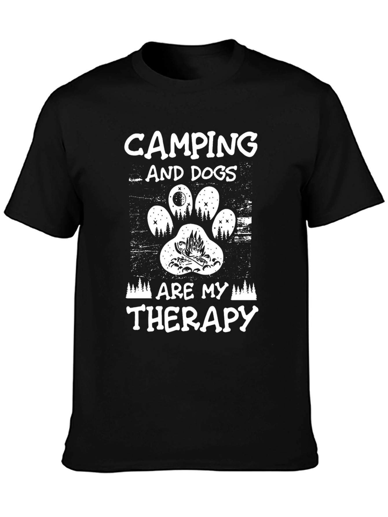 Camping and Dogs Therapy T-Shirt | Funny Camping Dog Lover Tee | Outdoor Graphic Shirt | Dog Lover Gift | Free Shipping $50+