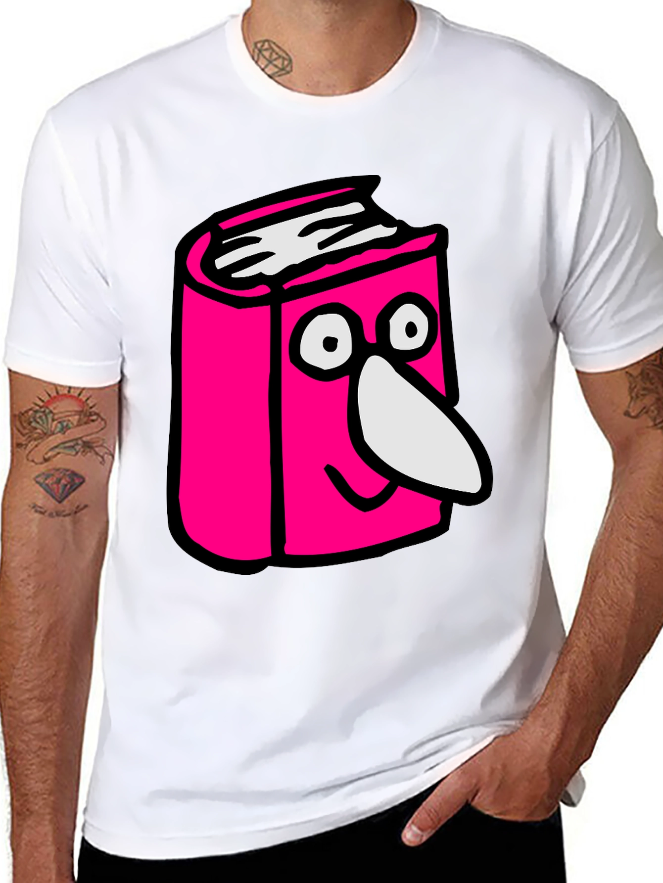 Cartoon Book T-Shirt - Novelty Graphic Tee