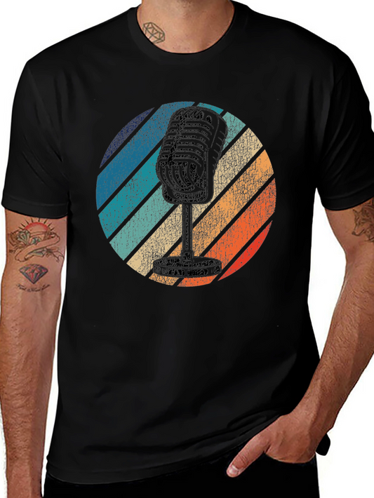 Vintage Microphone Graphic Tee