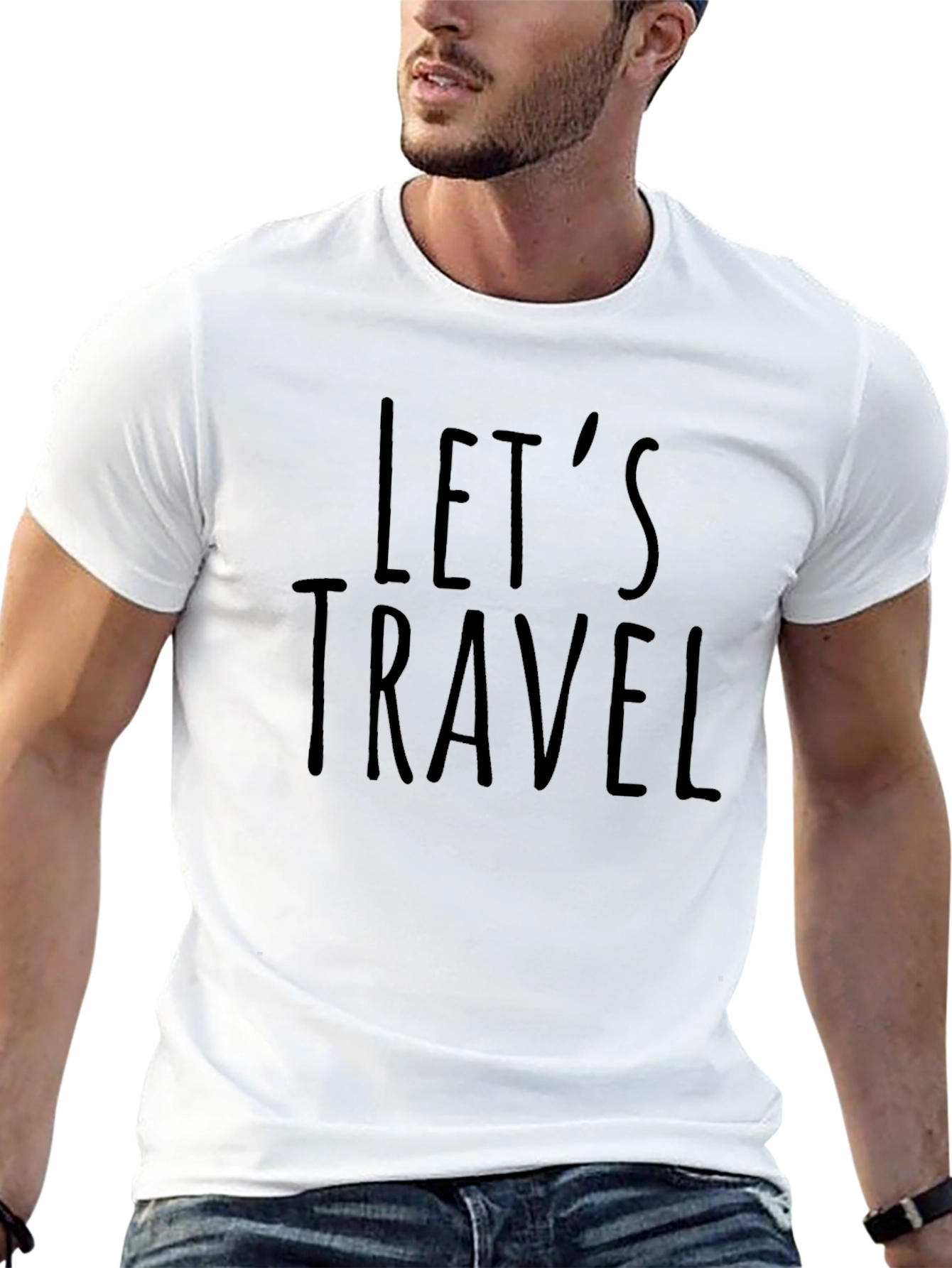 Lets Travel Graphic T-Shirt - Black Unisex Tee