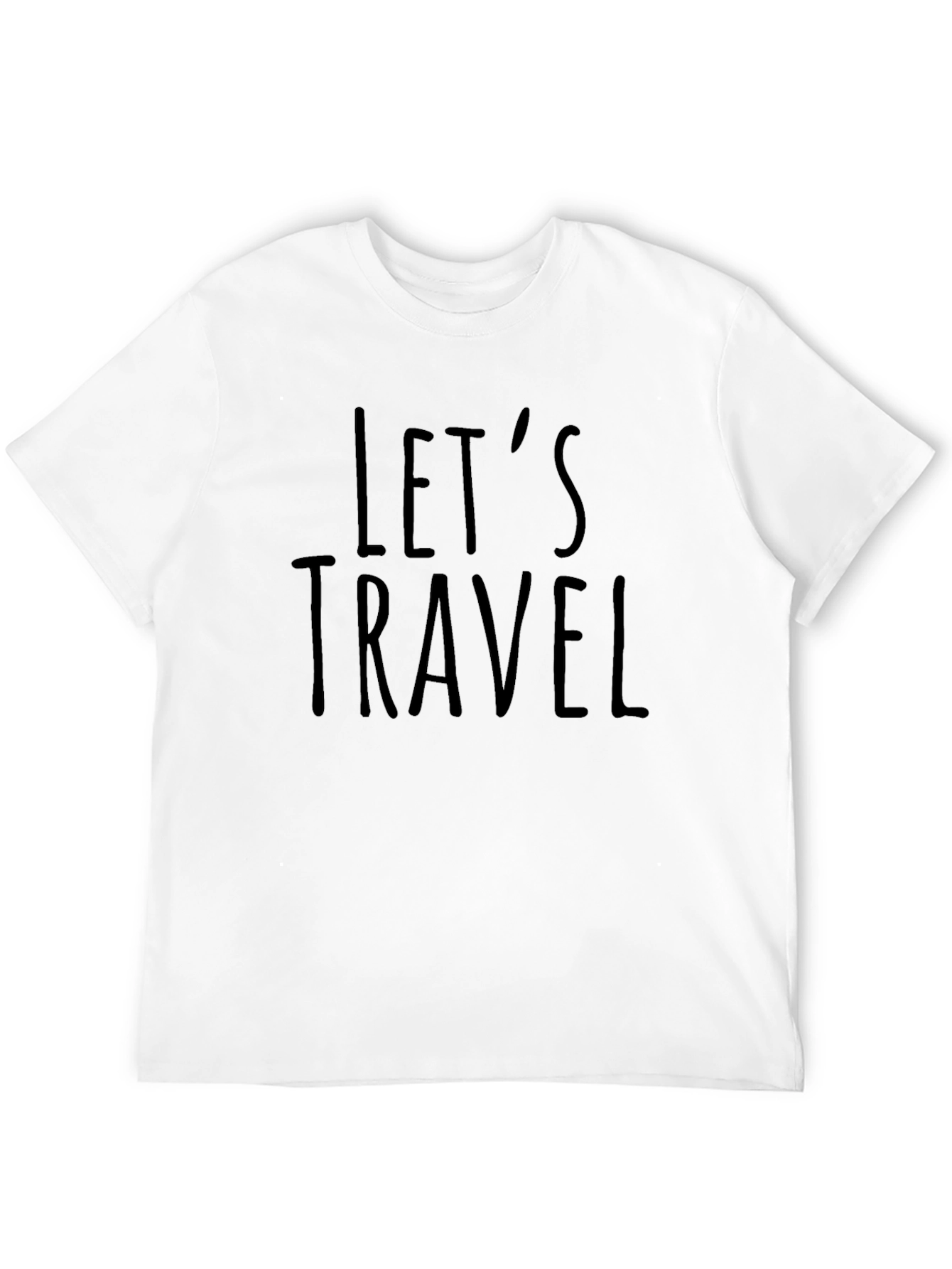 Lets Travel Graphic T-Shirt - Black Unisex Tee