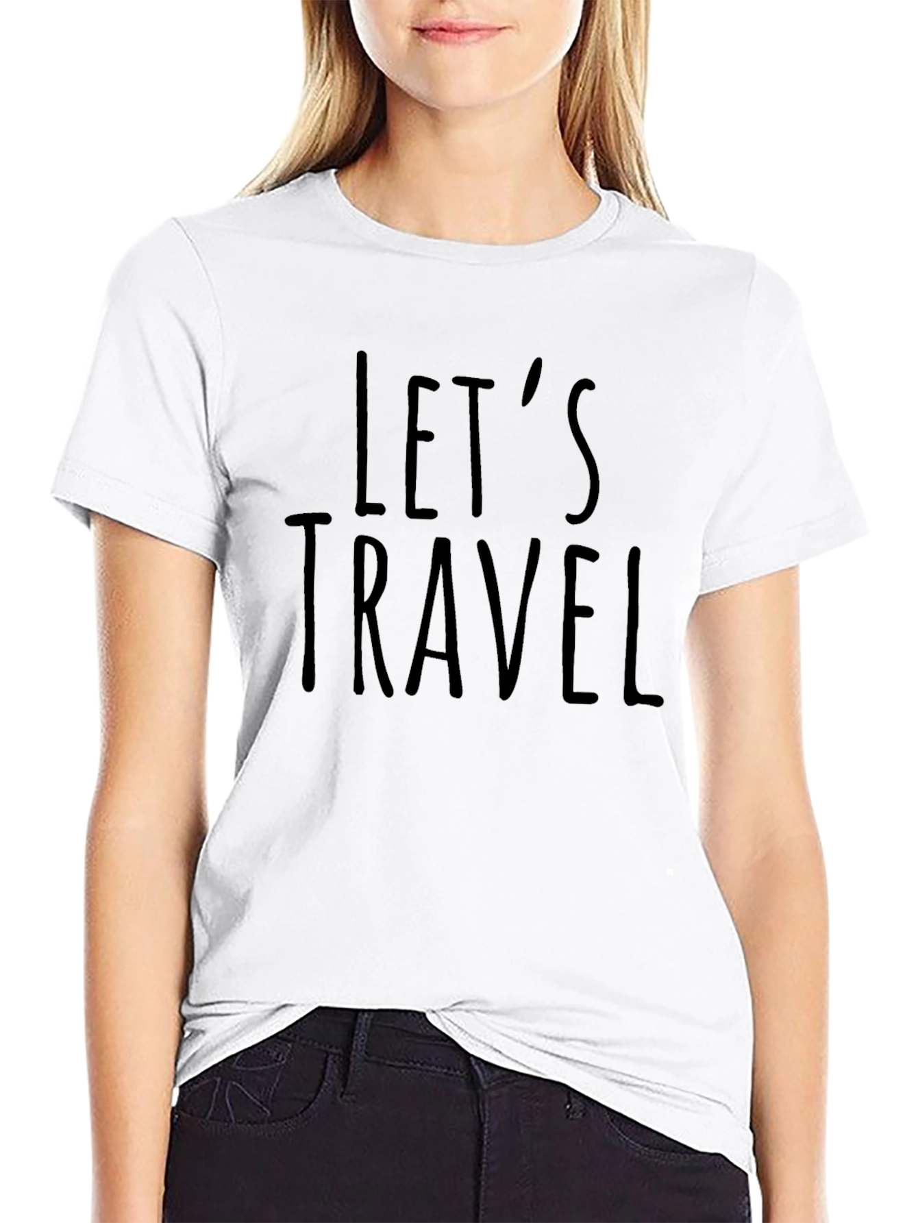 Lets Travel Graphic T-Shirt - Black Unisex Tee