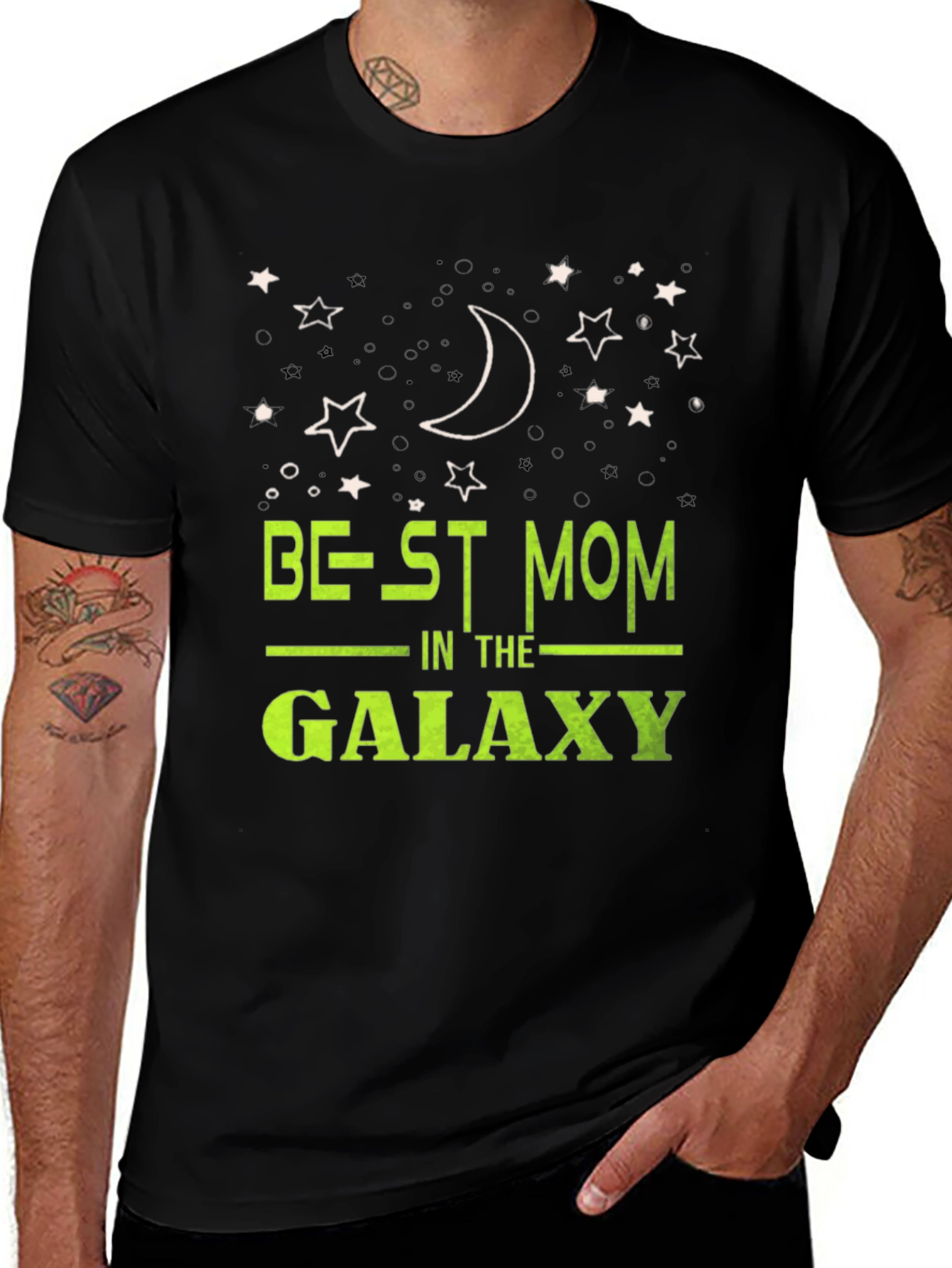 Best Mom in the Galaxy Black T-Shirt