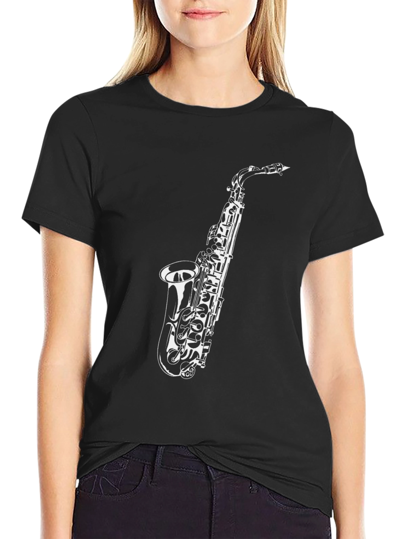 Saxophone Graphic Tee - Cool Musician Style