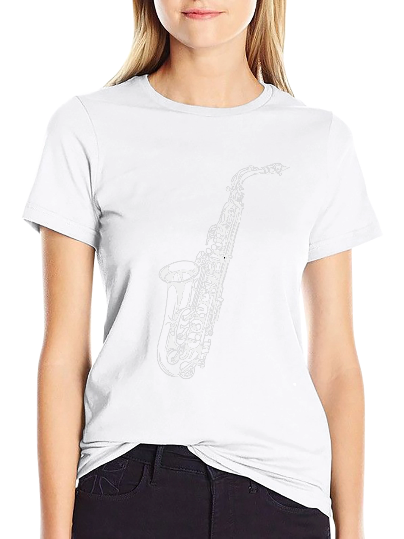 Saxophone Graphic Tee - Cool Musician Style