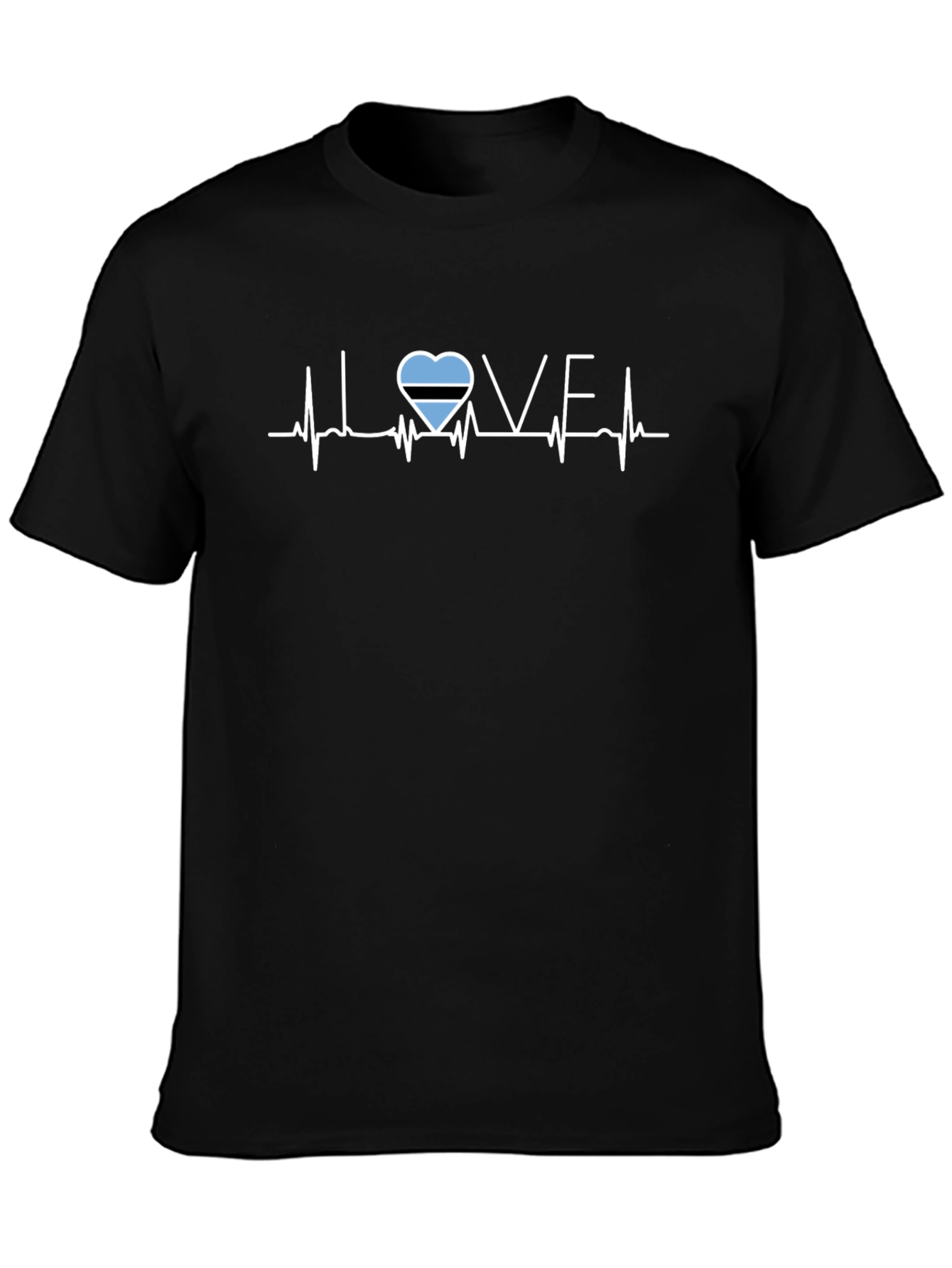 Botswana Love Heartbeat Graphic T-Shirt