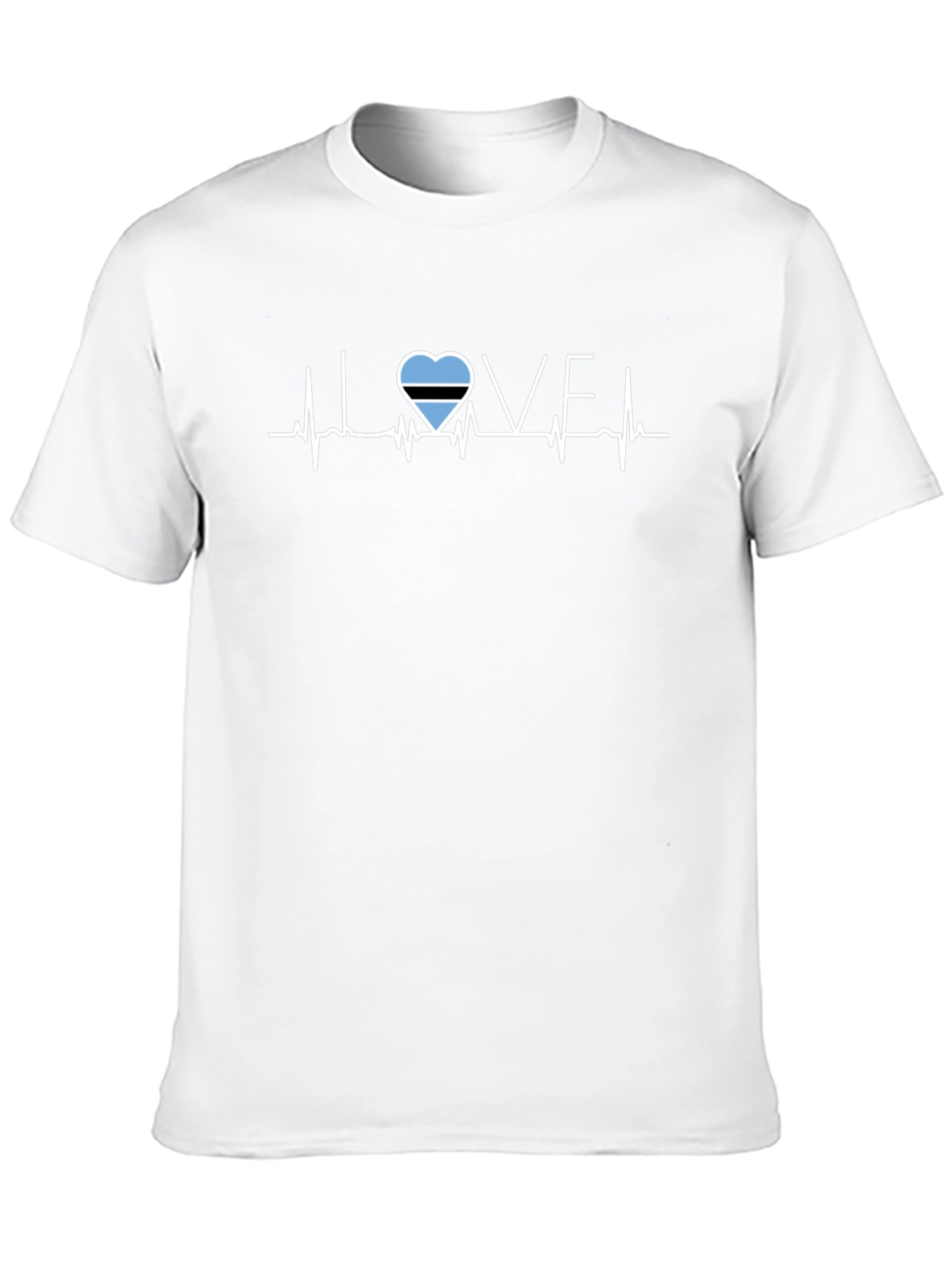 Botswana Love Heartbeat Graphic T-Shirt
