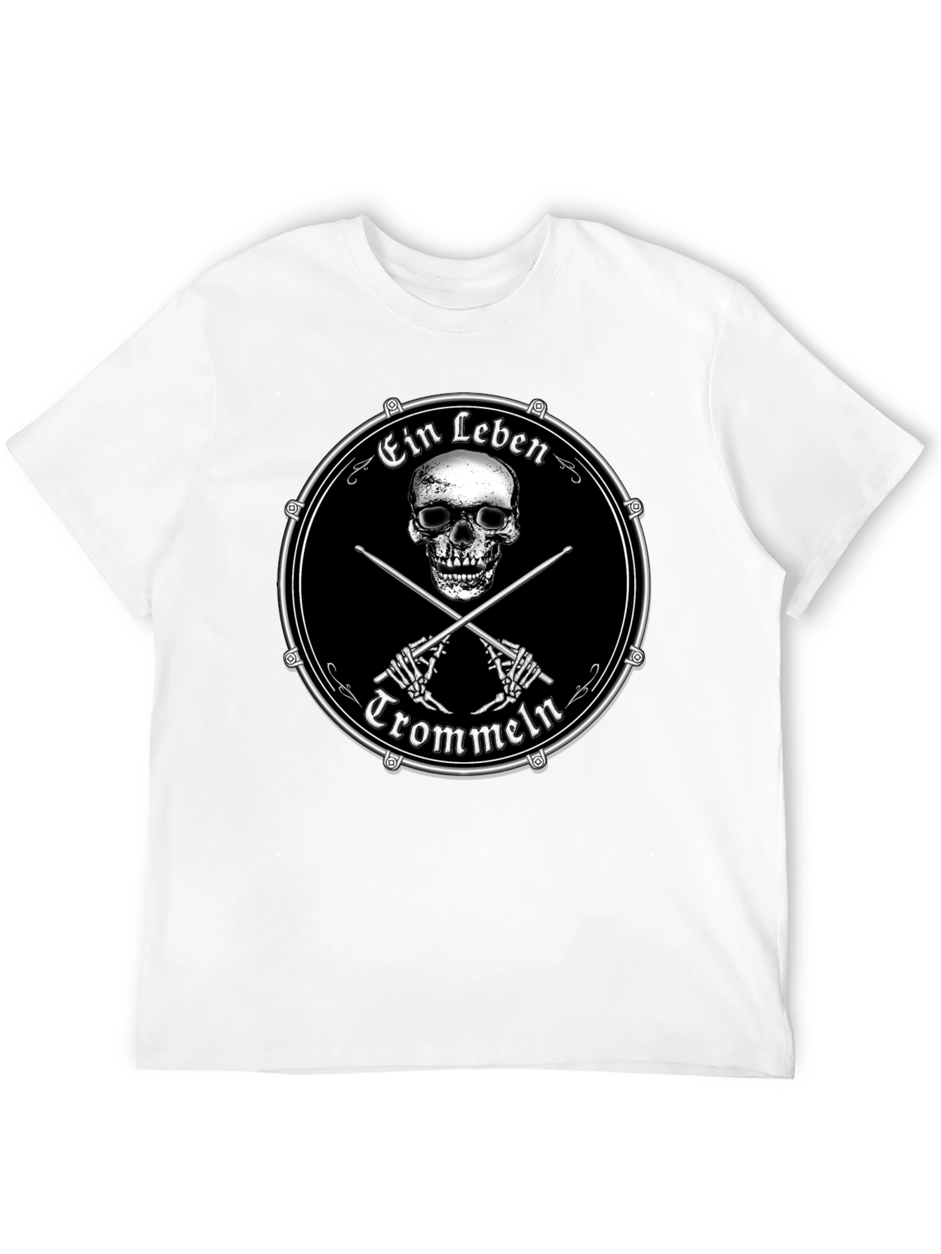 Skull Drummer T-Shirt - Ein Leben Trommeln
