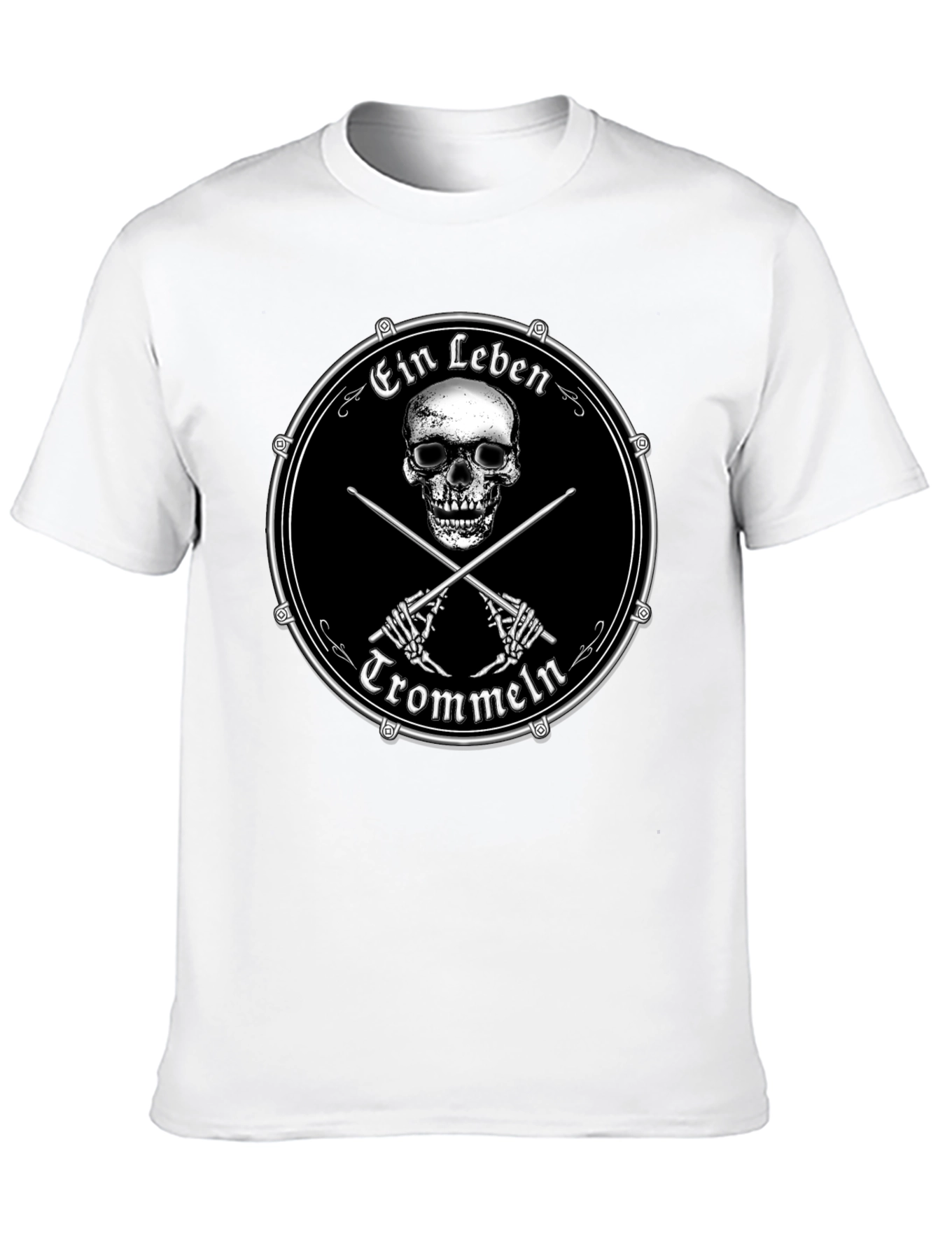 Skull Drummer T-Shirt - Ein Leben Trommeln