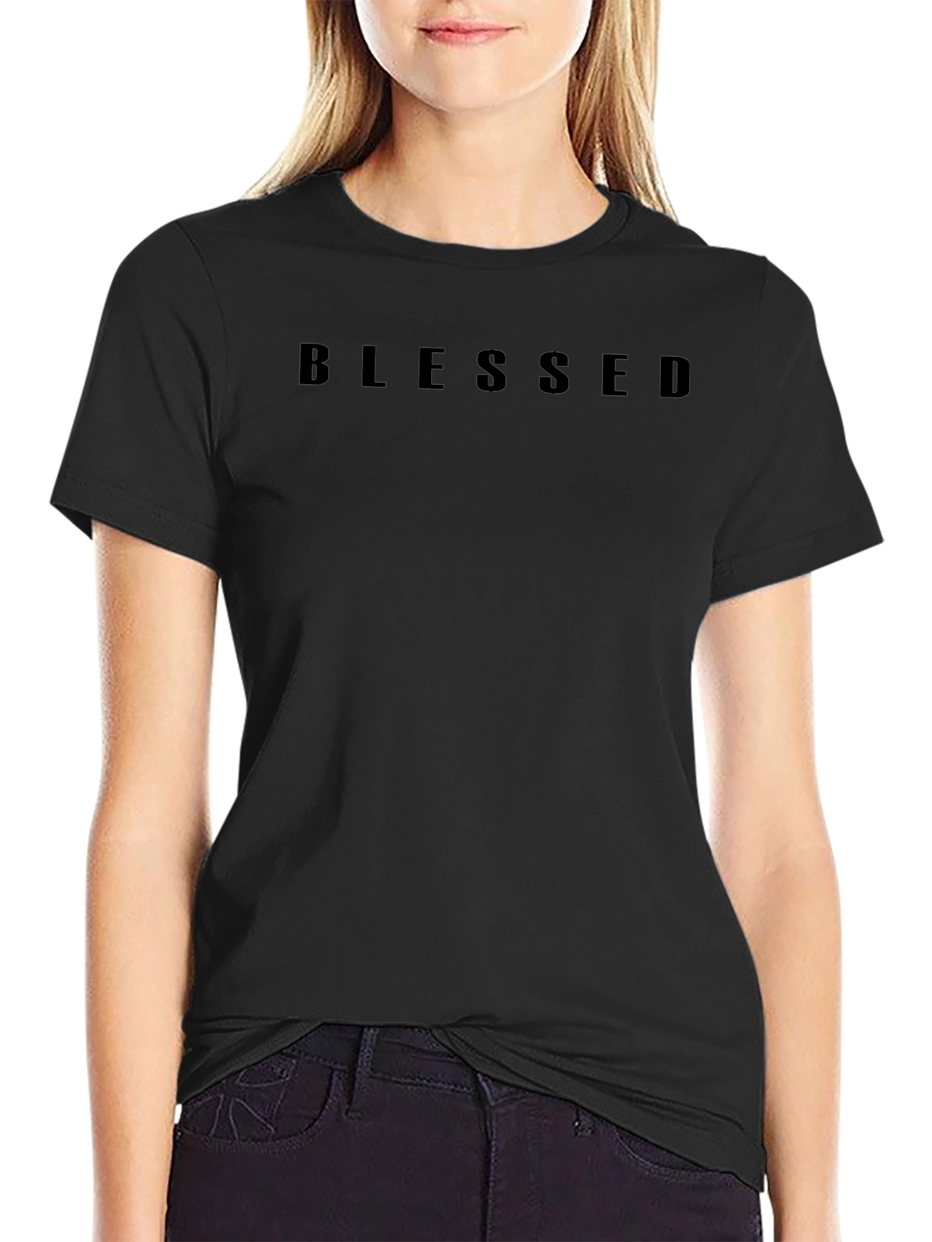 Blessed Black Graphic T-Shirt for Men