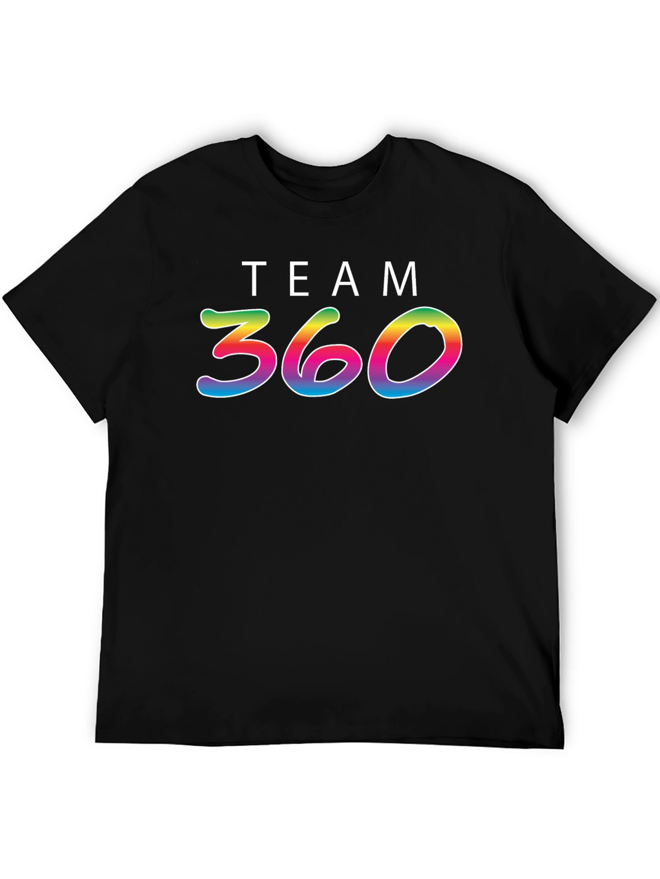Team 360 Rainbow Graphic Black T-Shirt