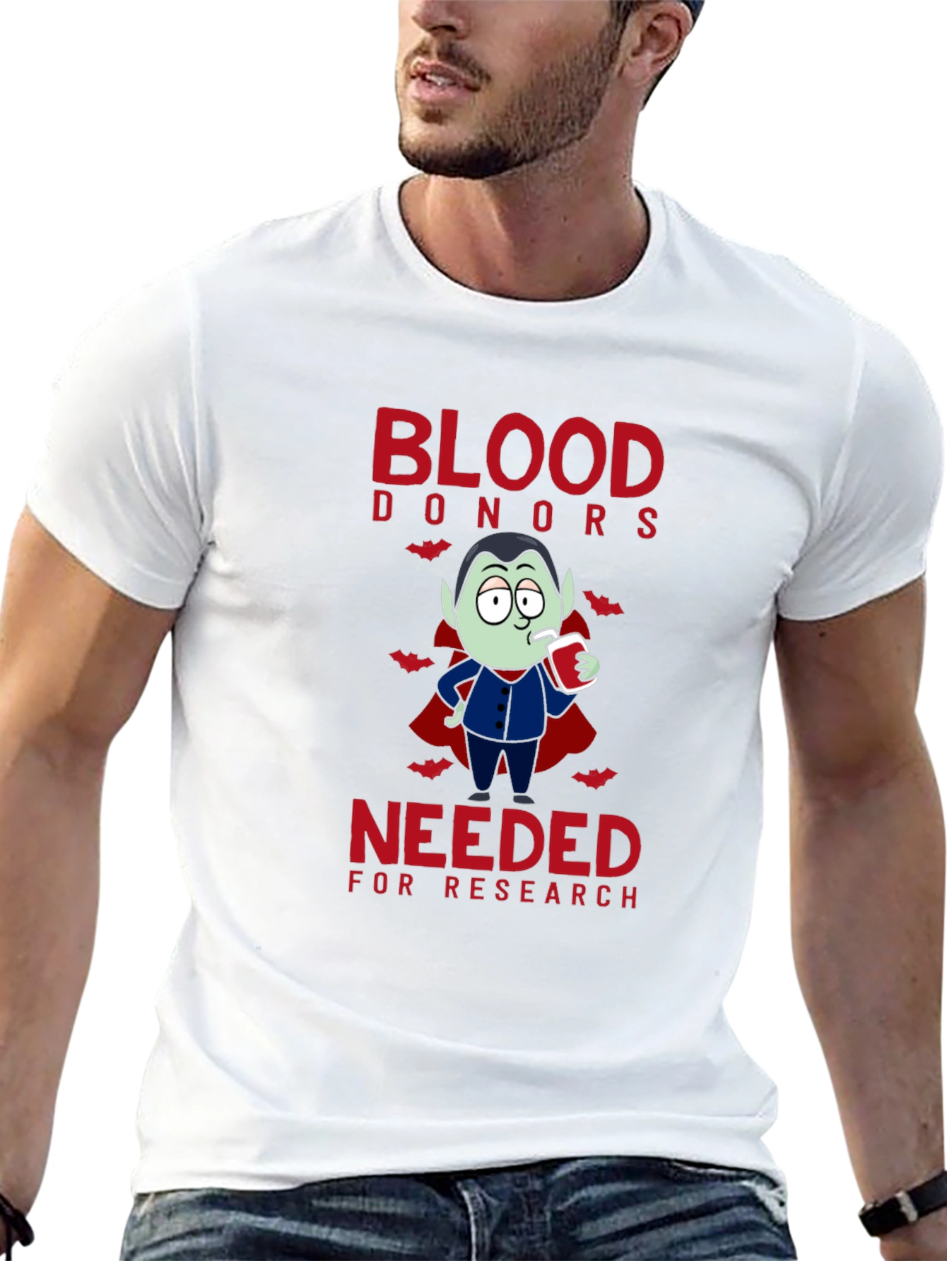 Vampire Blood Donor T-Shirt: Halloween Novelty Tee