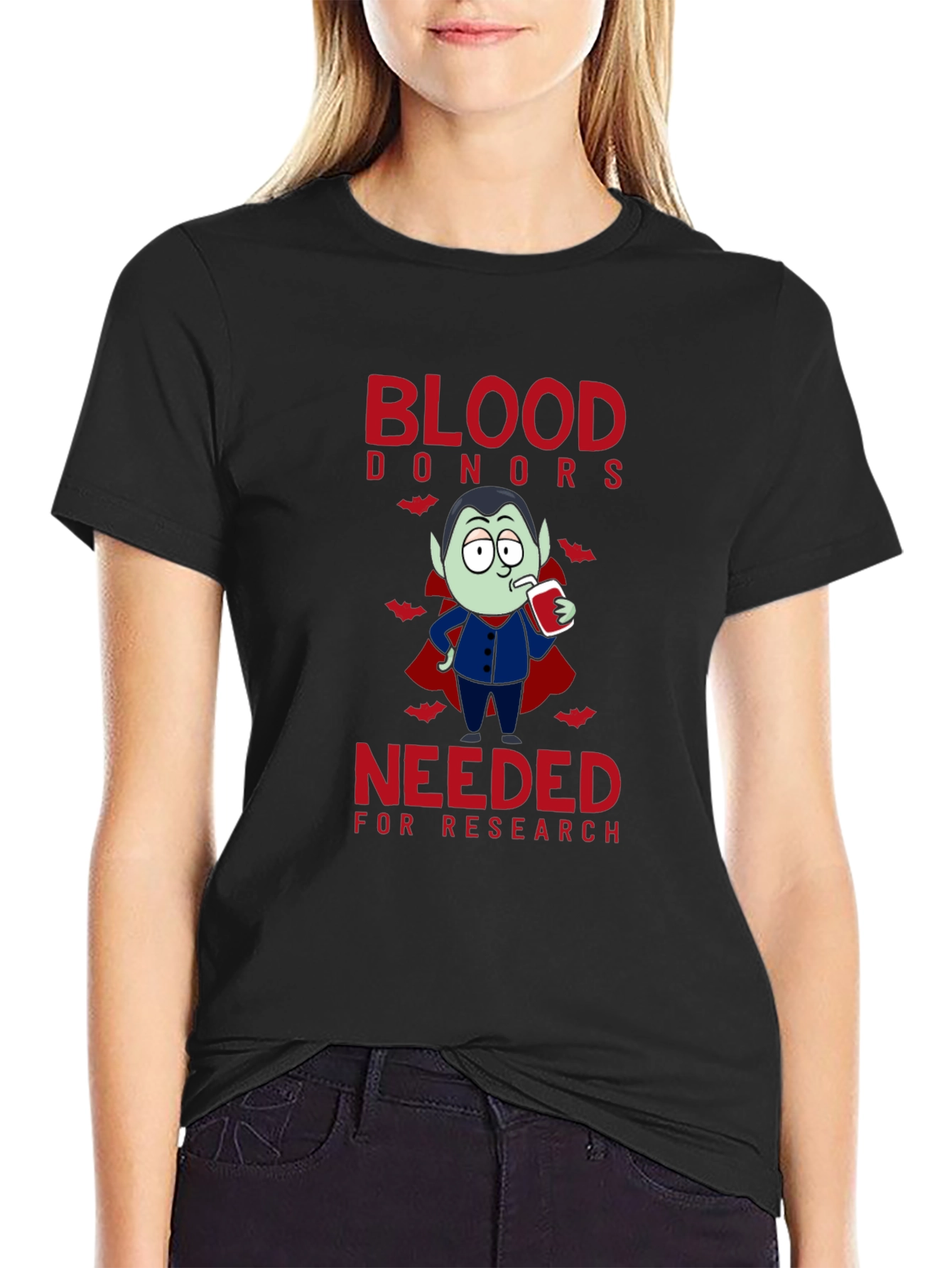 Vampire Blood Donor T-Shirt: Halloween Novelty Tee