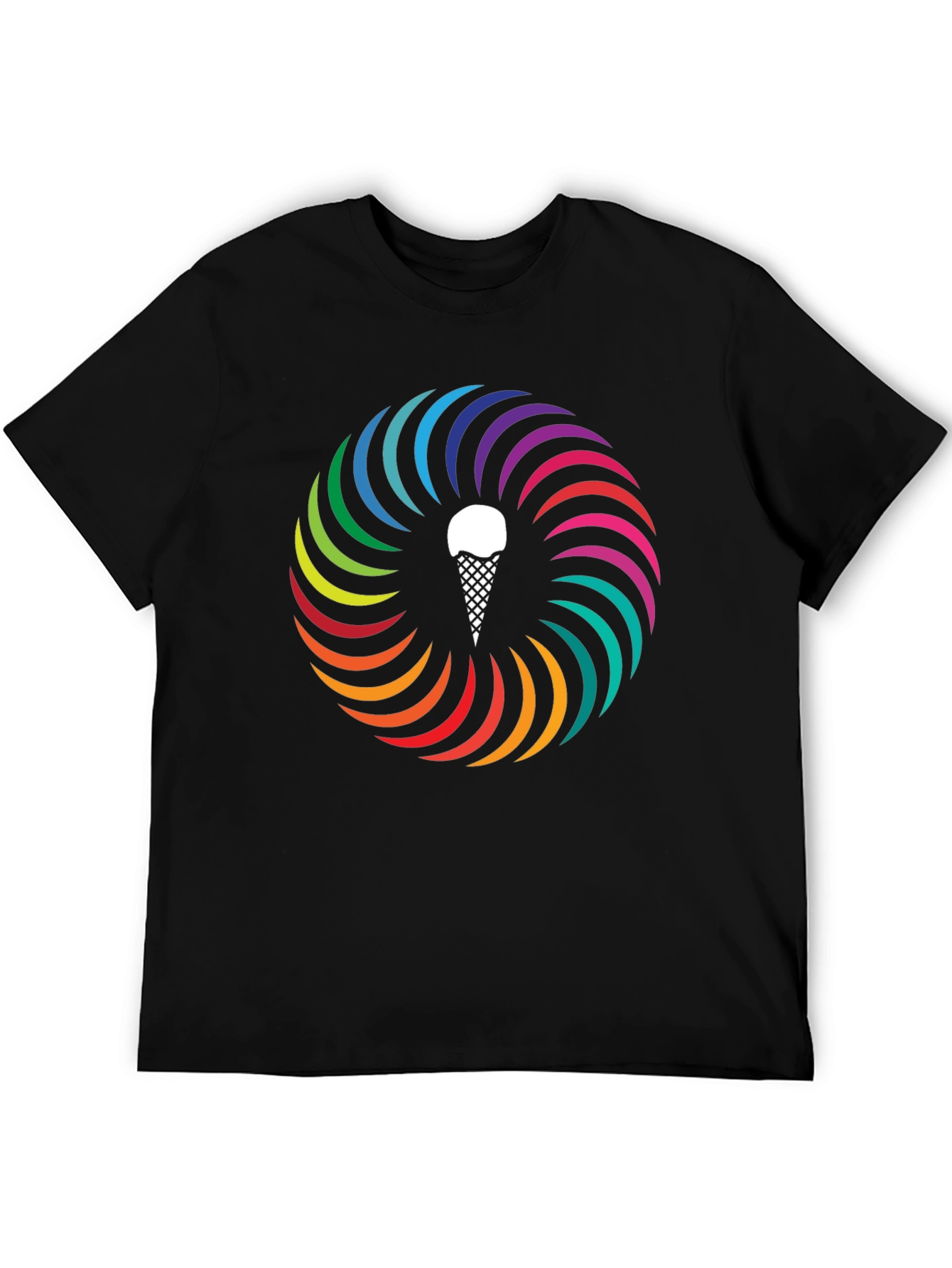 Rainbow Ice Cream Cone Graphic Tee