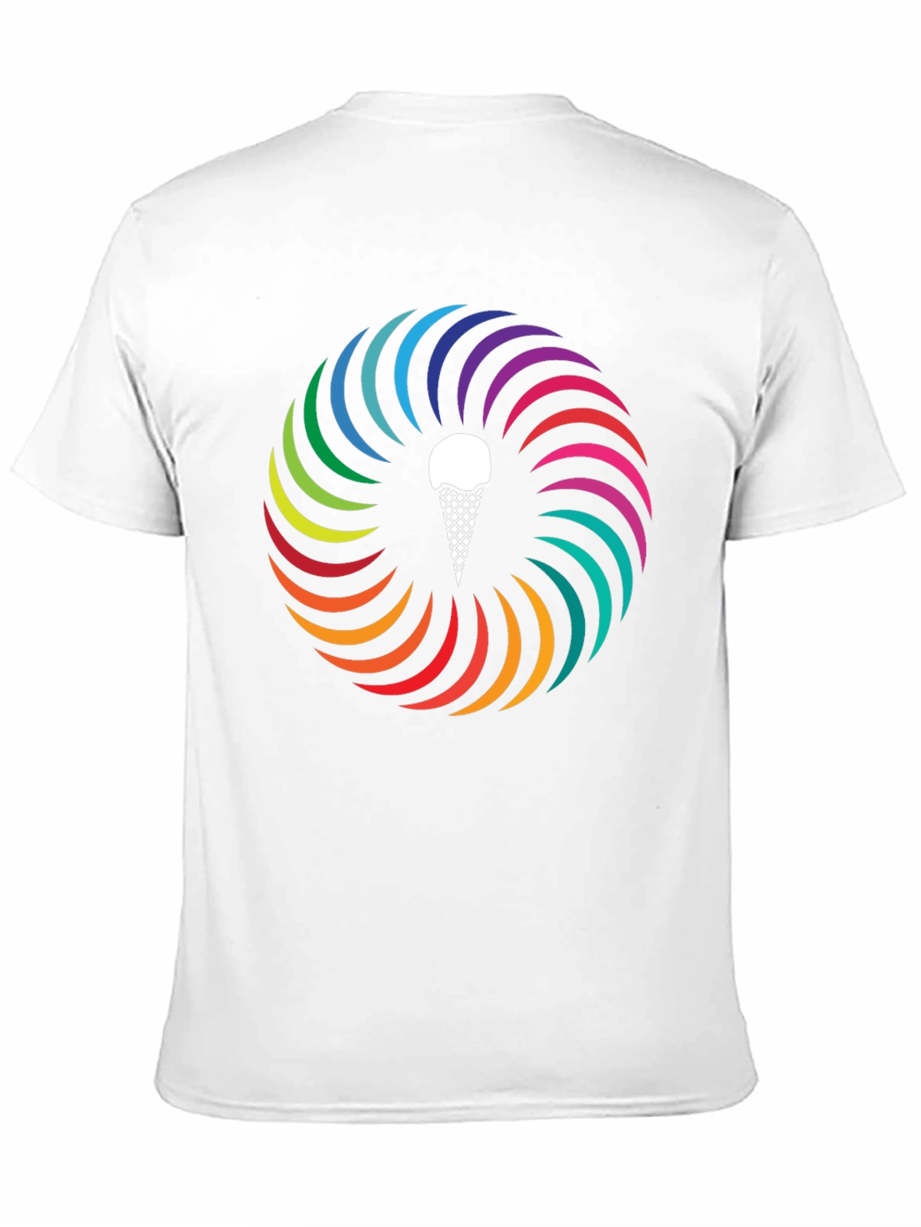Rainbow Ice Cream Cone Graphic Tee