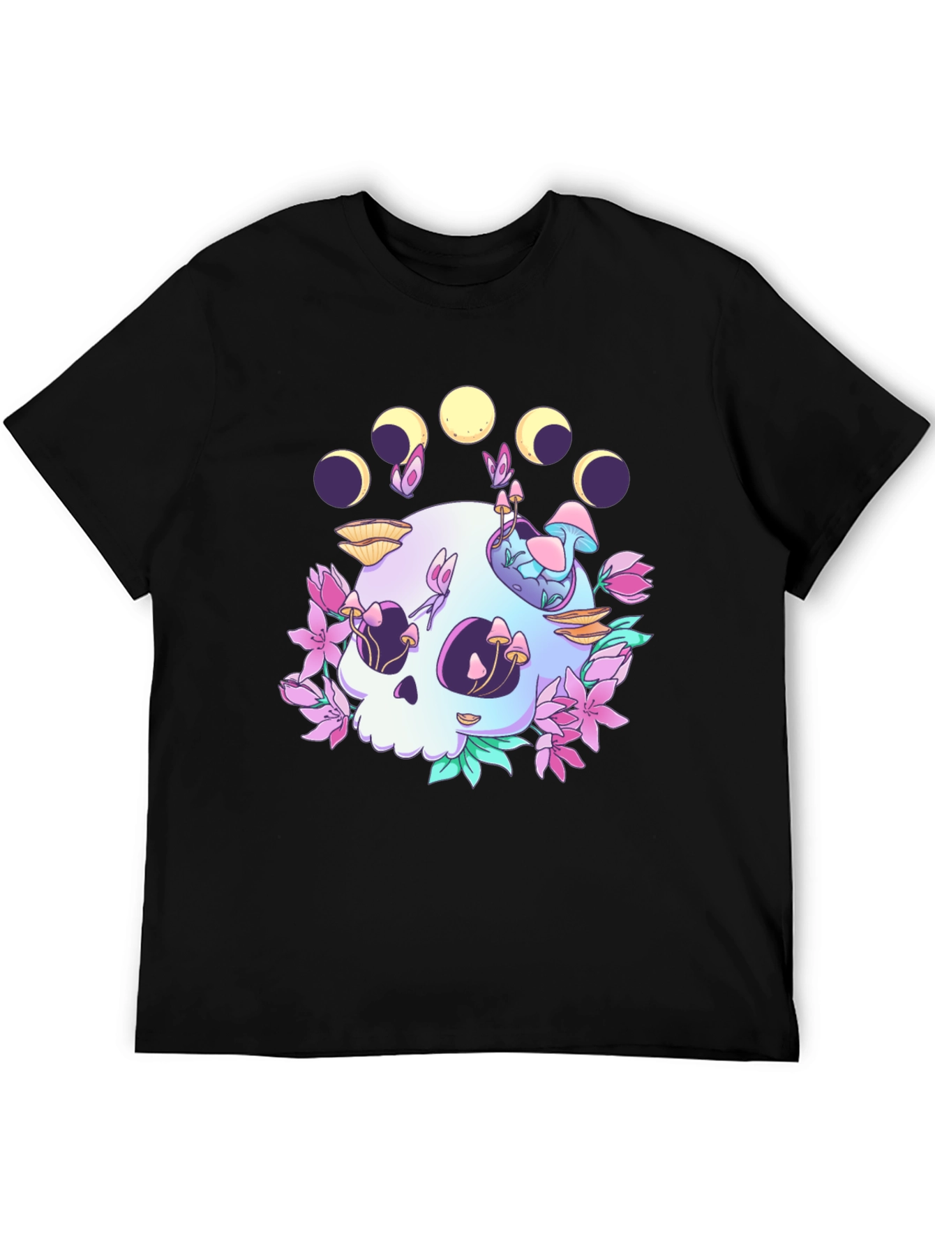Skull & Moon Phase Graphic Tee