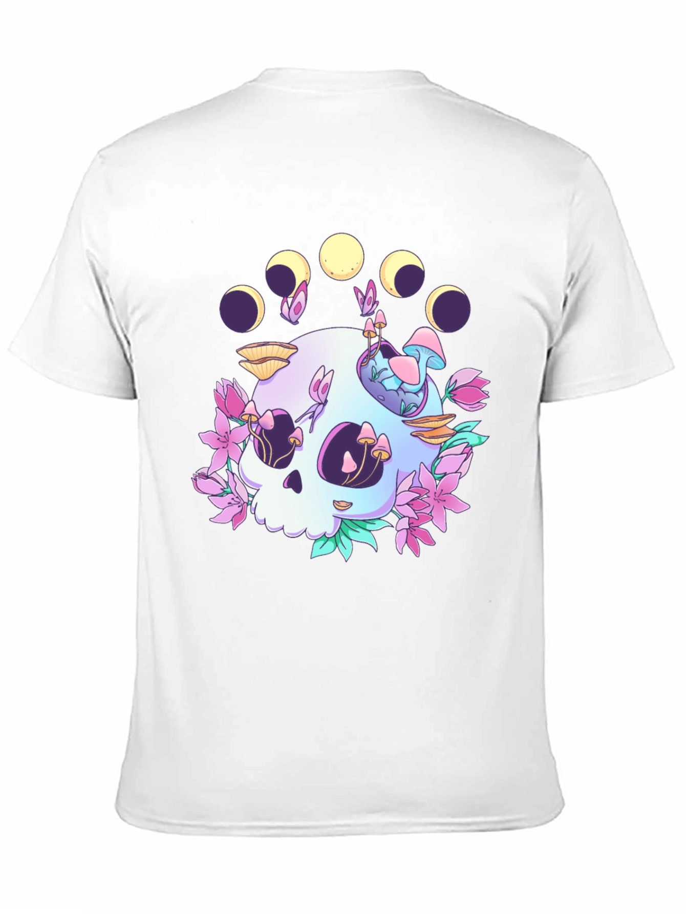 Skull & Moon Phase Graphic Tee