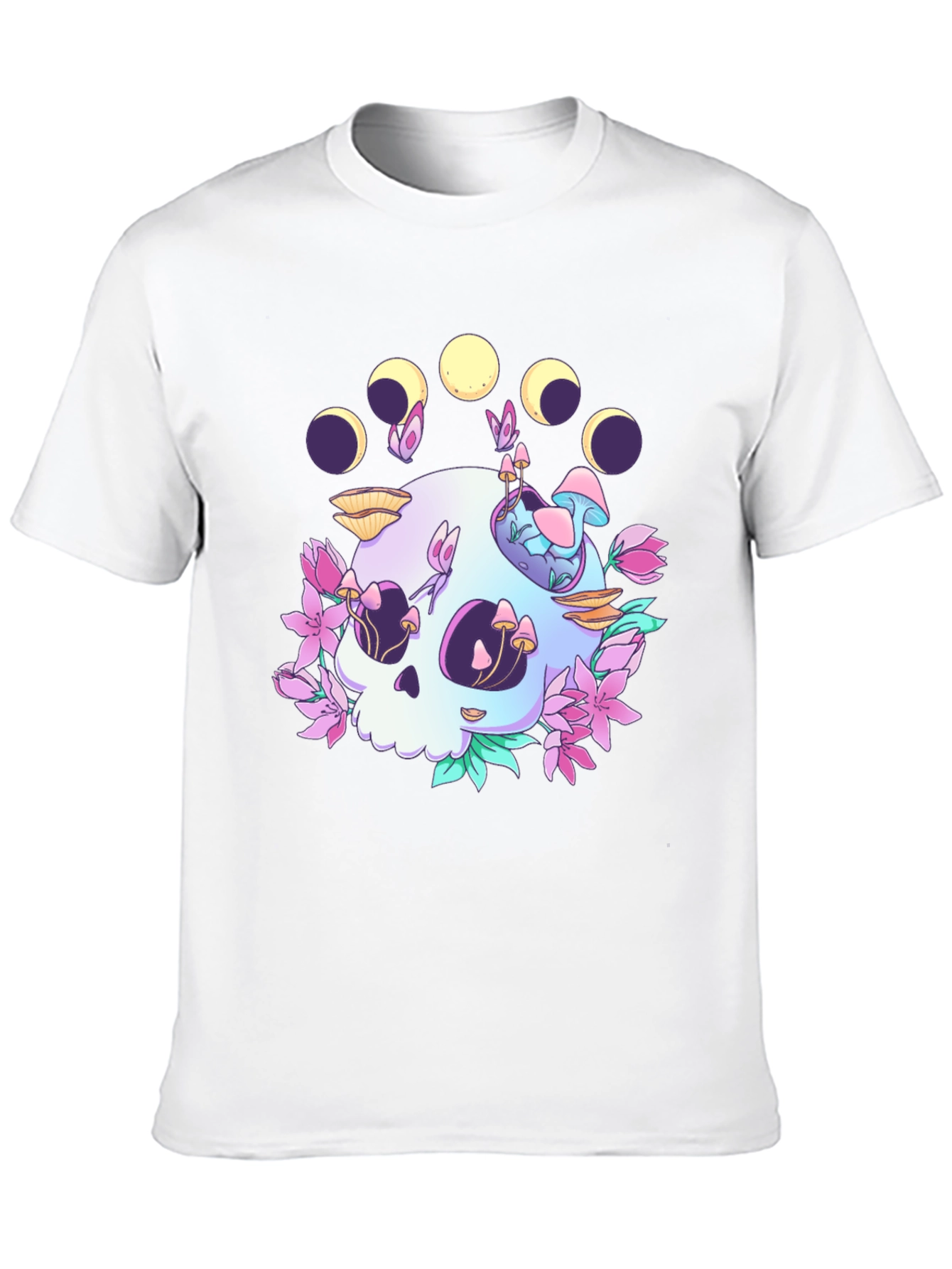 Skull & Moon Phase Graphic Tee