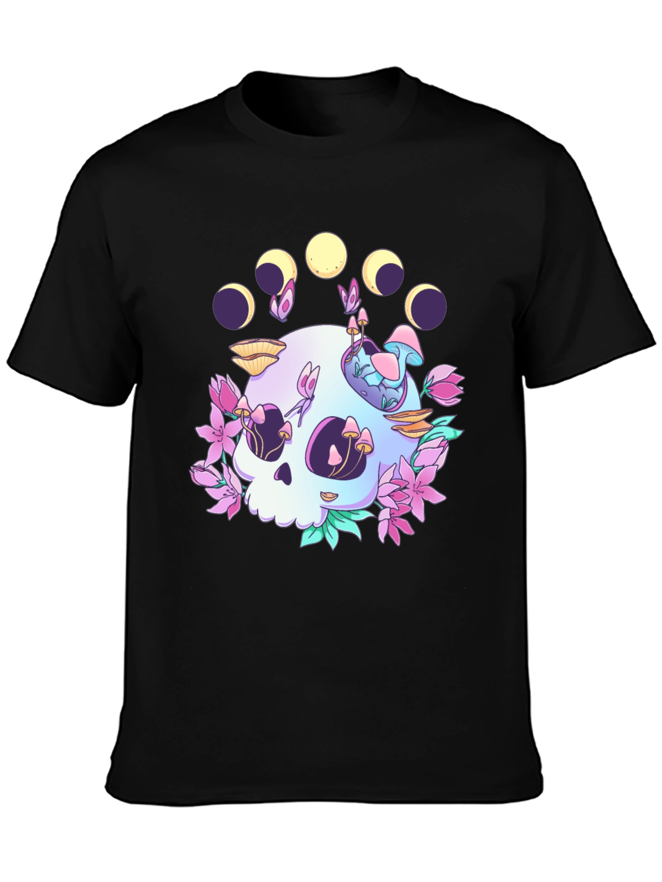 Skull & Moon Phase Graphic Tee