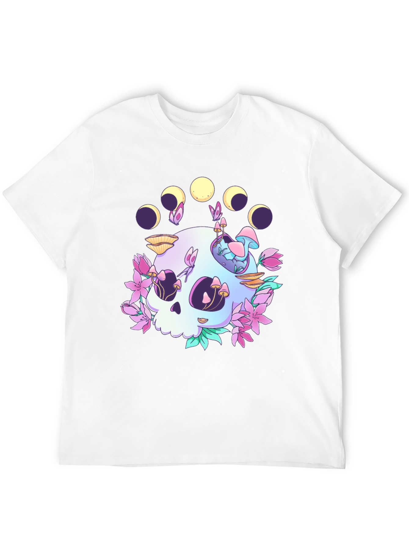 Skull & Moon Phase Graphic Tee