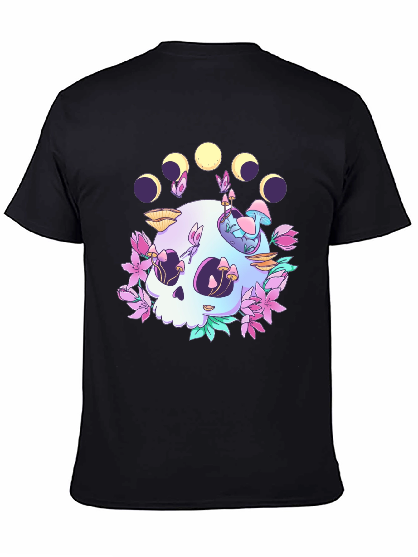 Skull & Moon Phase Graphic Tee
