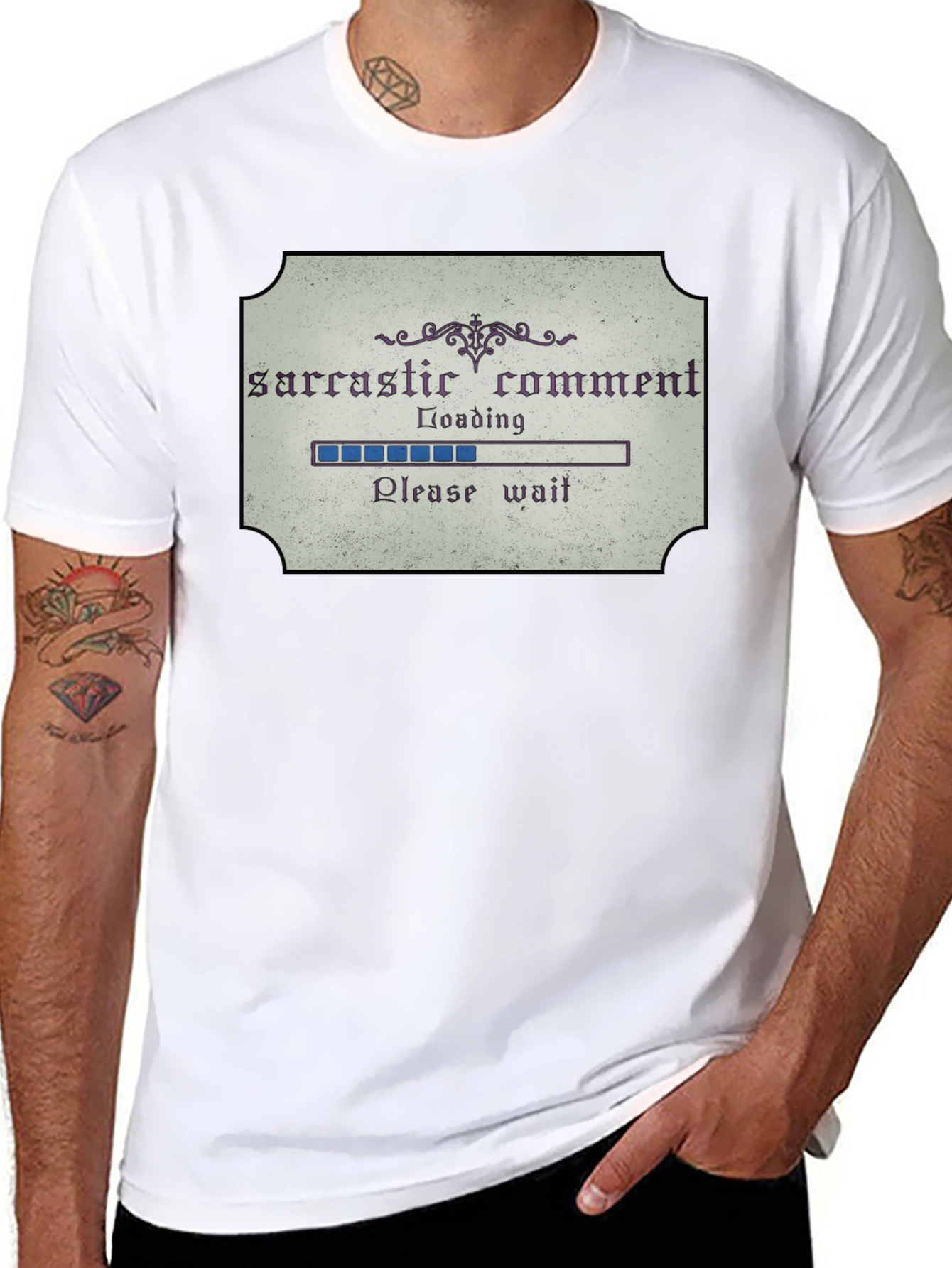 Sarcastic Comment Loading Funny Graphic Tee