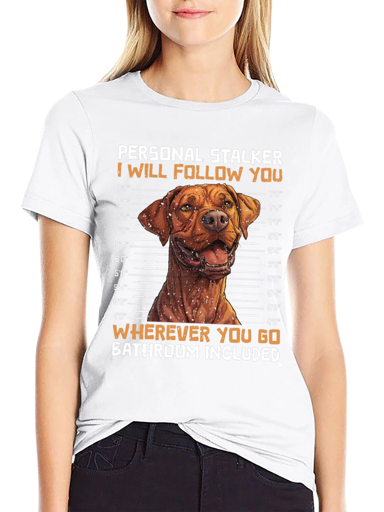 Personal Stalker Dog Graphic T-Shirt