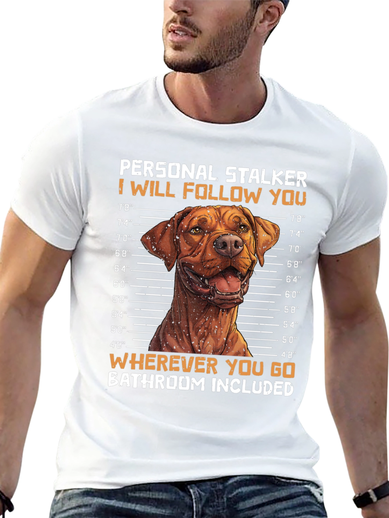 Personal Stalker Dog Graphic T-Shirt