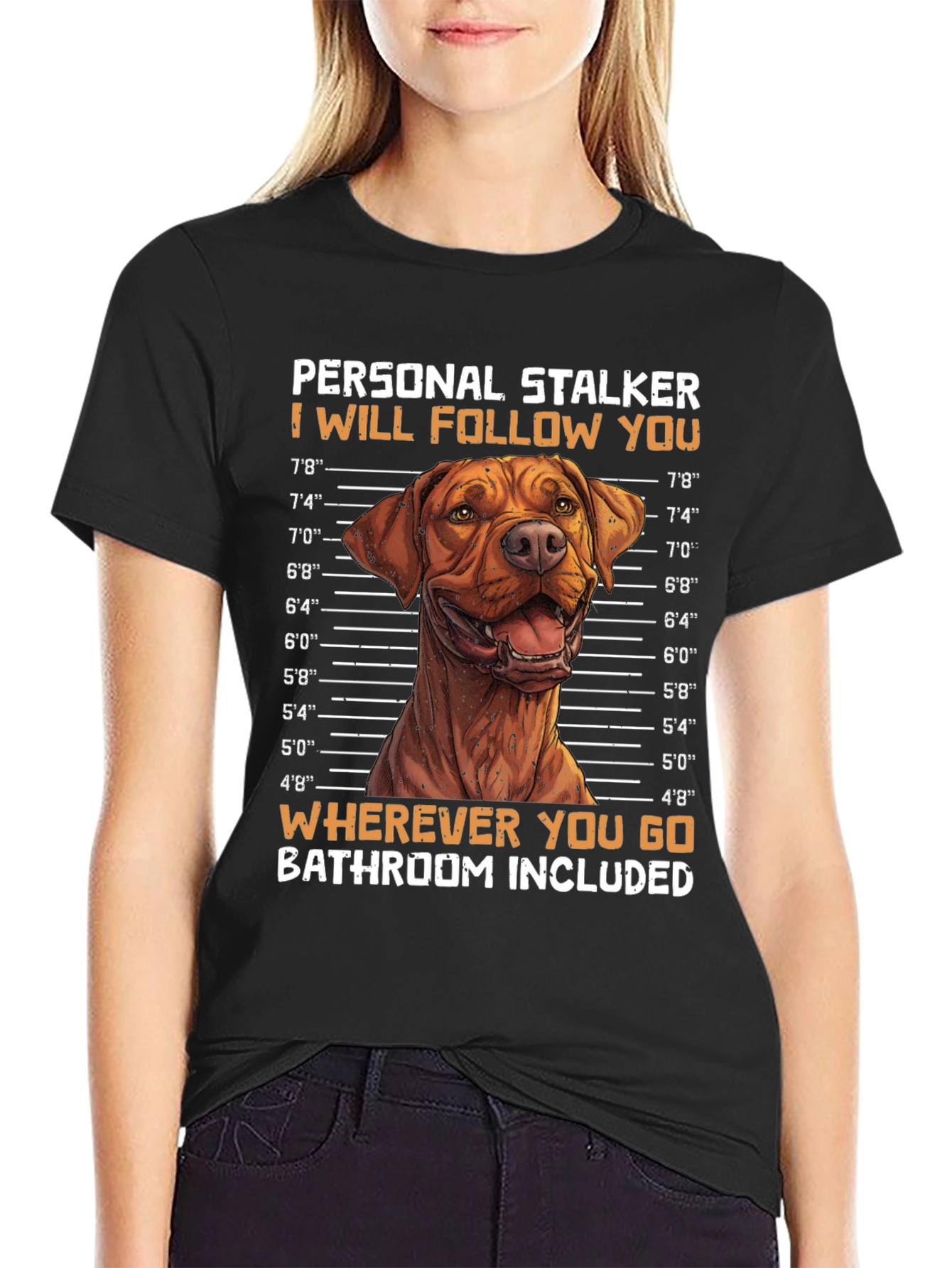 Personal Stalker Dog Graphic T-Shirt