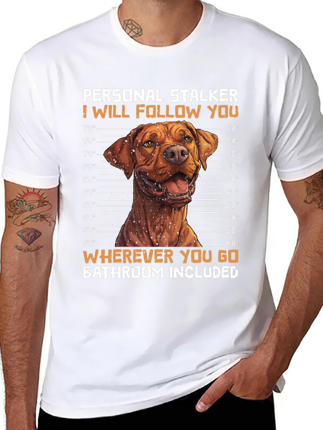 Personal Stalker Dog Graphic T-Shirt